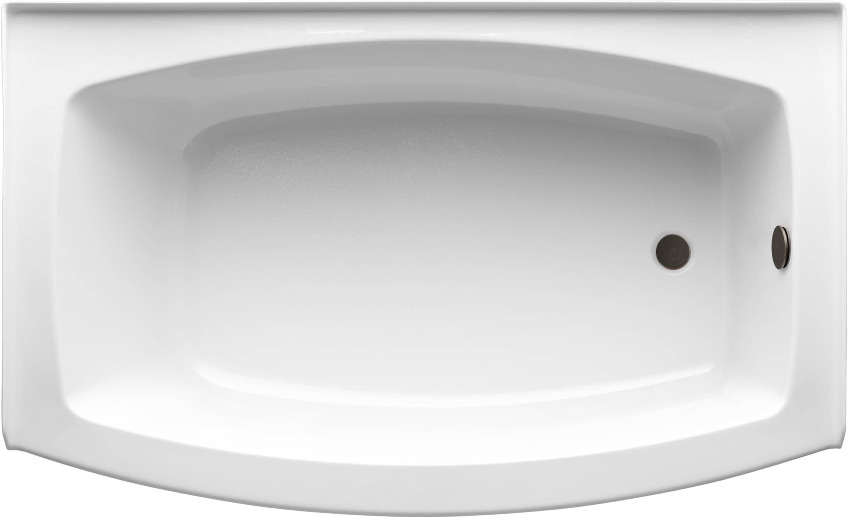 Expanse 60" x 38" Curved Integral Apron Bathtub