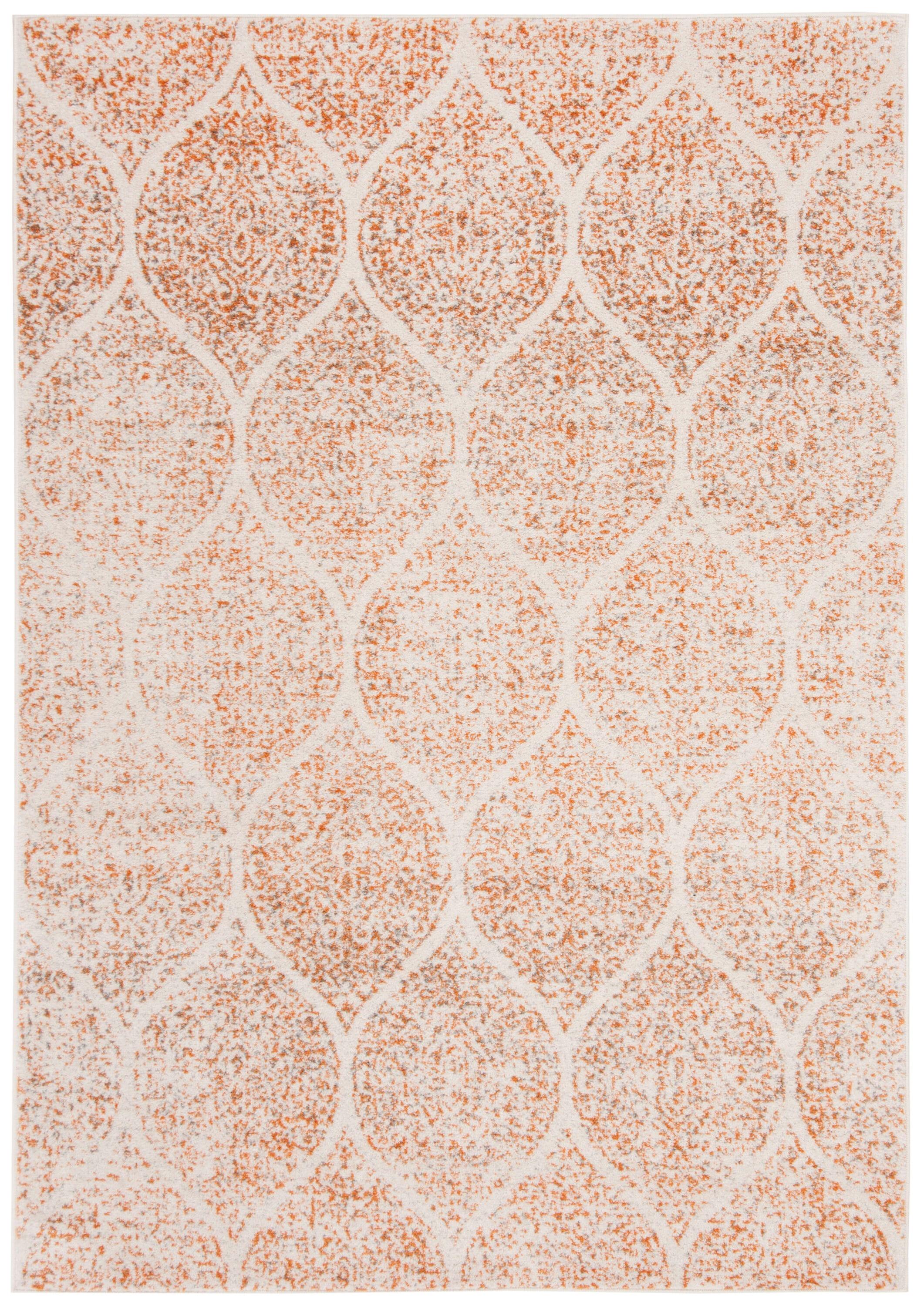 Madison MAD604 Power Loomed Area Rug - Cream/Orange - 5'3"x7'6" - Safavieh.