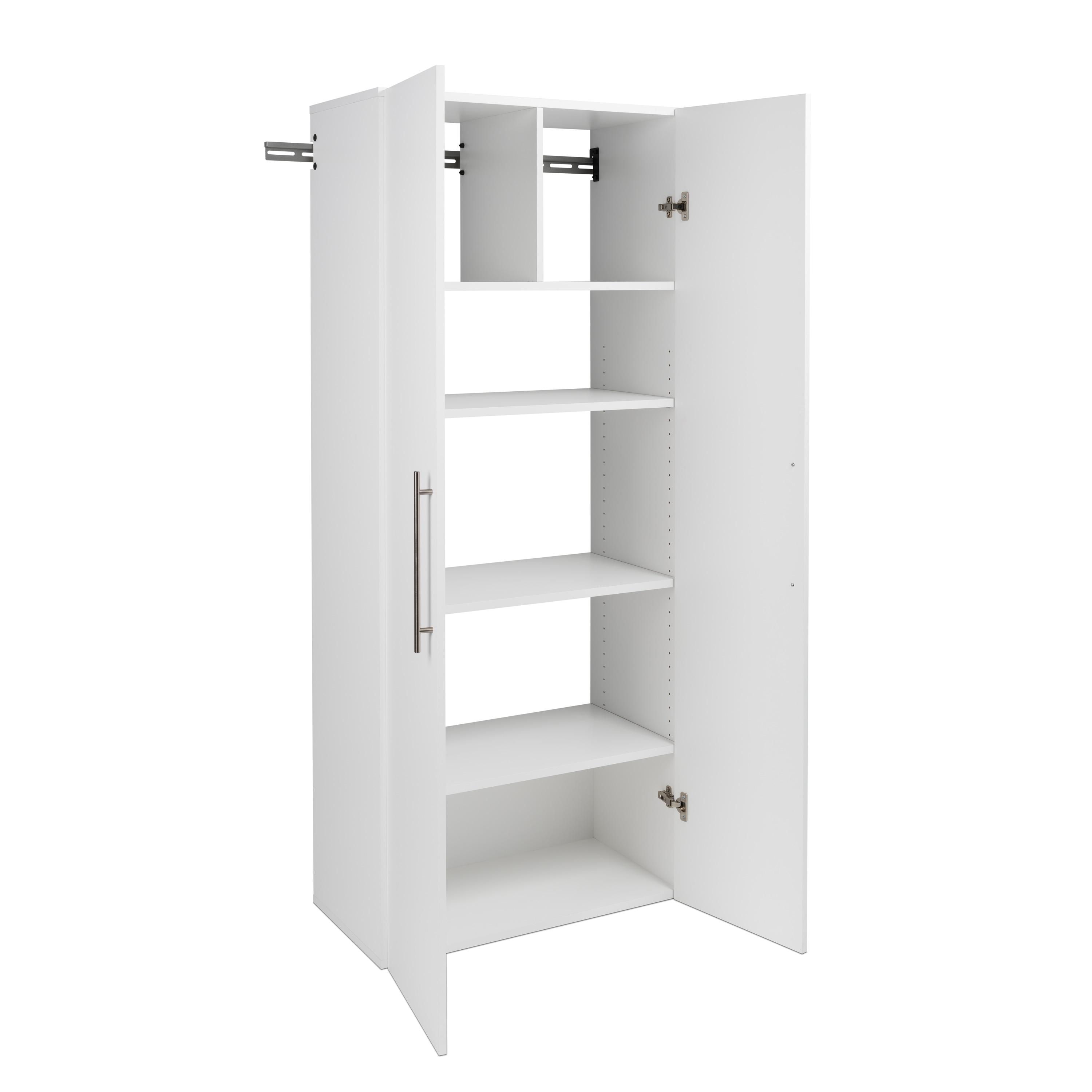 Prepac HangUps 6 Piece 120" Wall Mounted Garage Cabinet Set in White