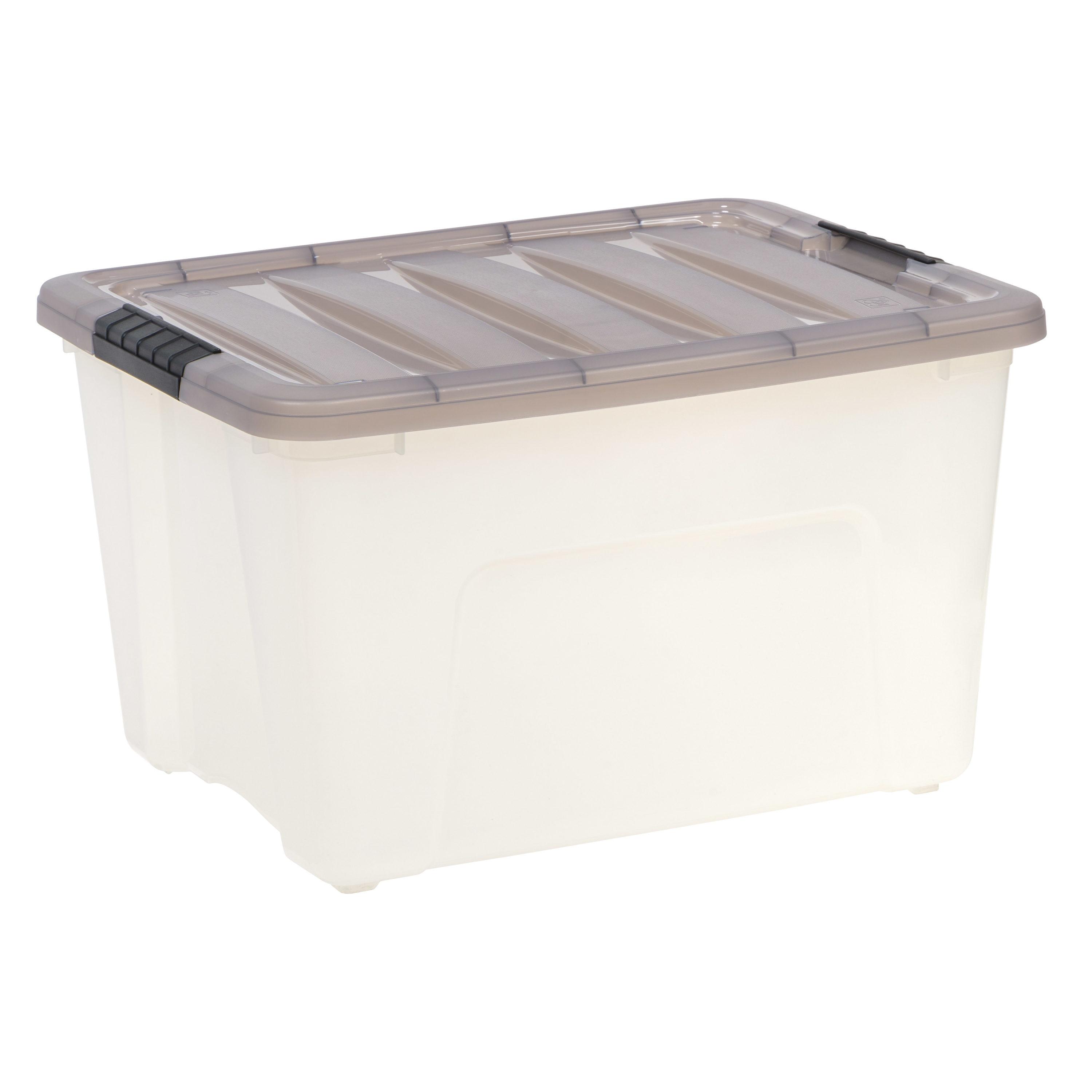 IRIS USA, Inc. Plastic Storage Box with Latching Lid in Clear