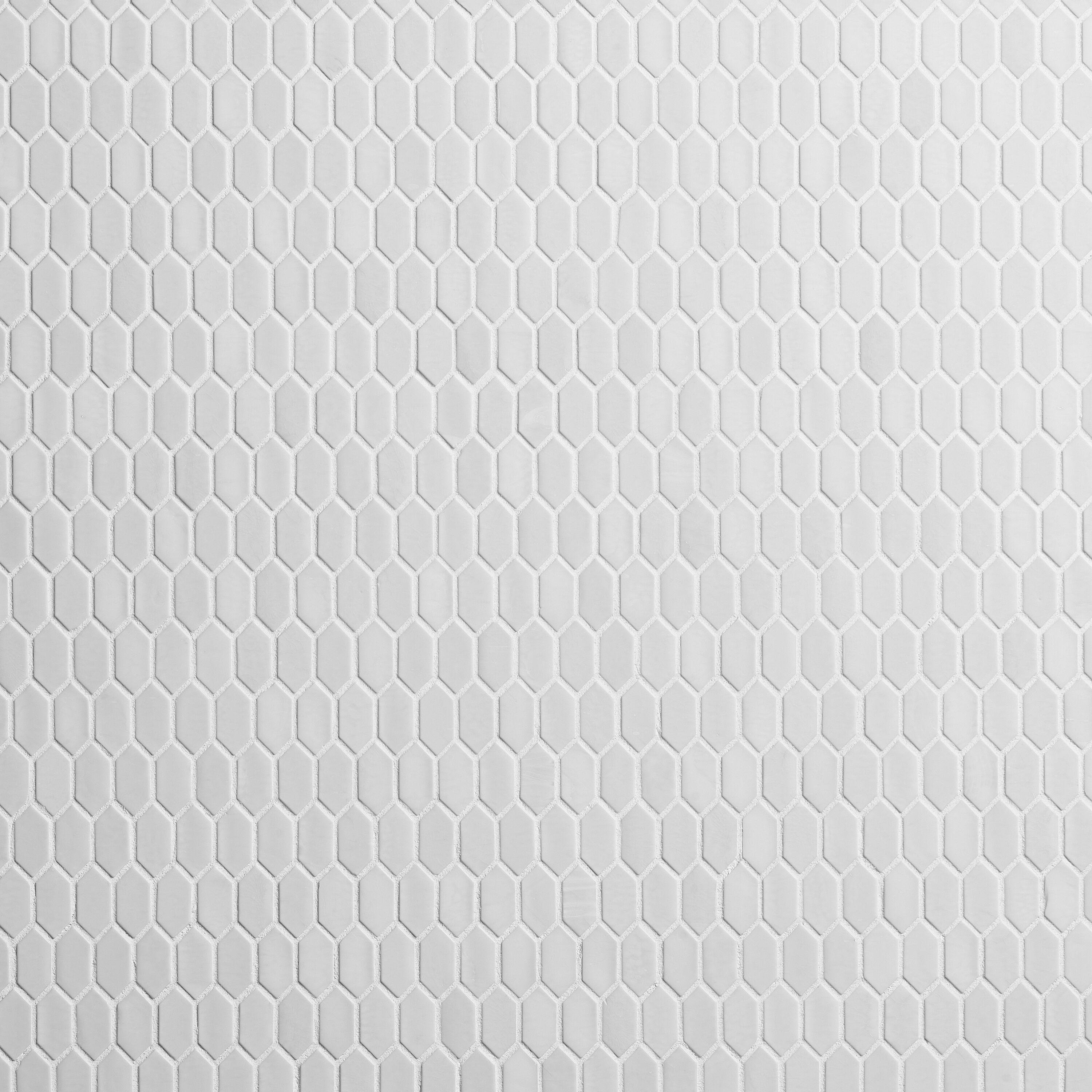 Whisper 11.61" x 11.73" Polished Mini Picket Glass Mosaic Wall Tile (0.94 Sq. Ft. / each)