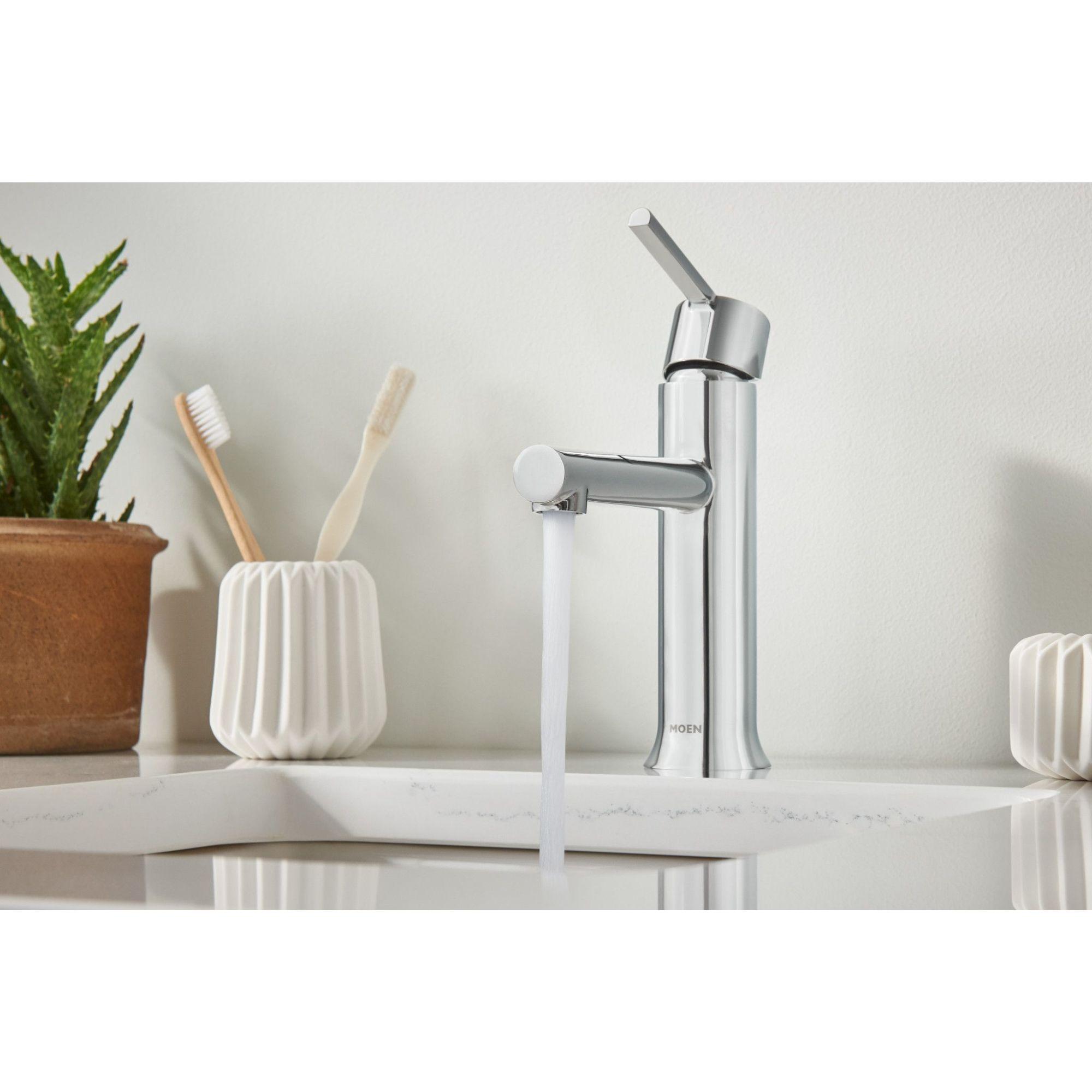 Moen Arlys Chrome Single-Handle Bathroom Sink Faucet 4 in.
