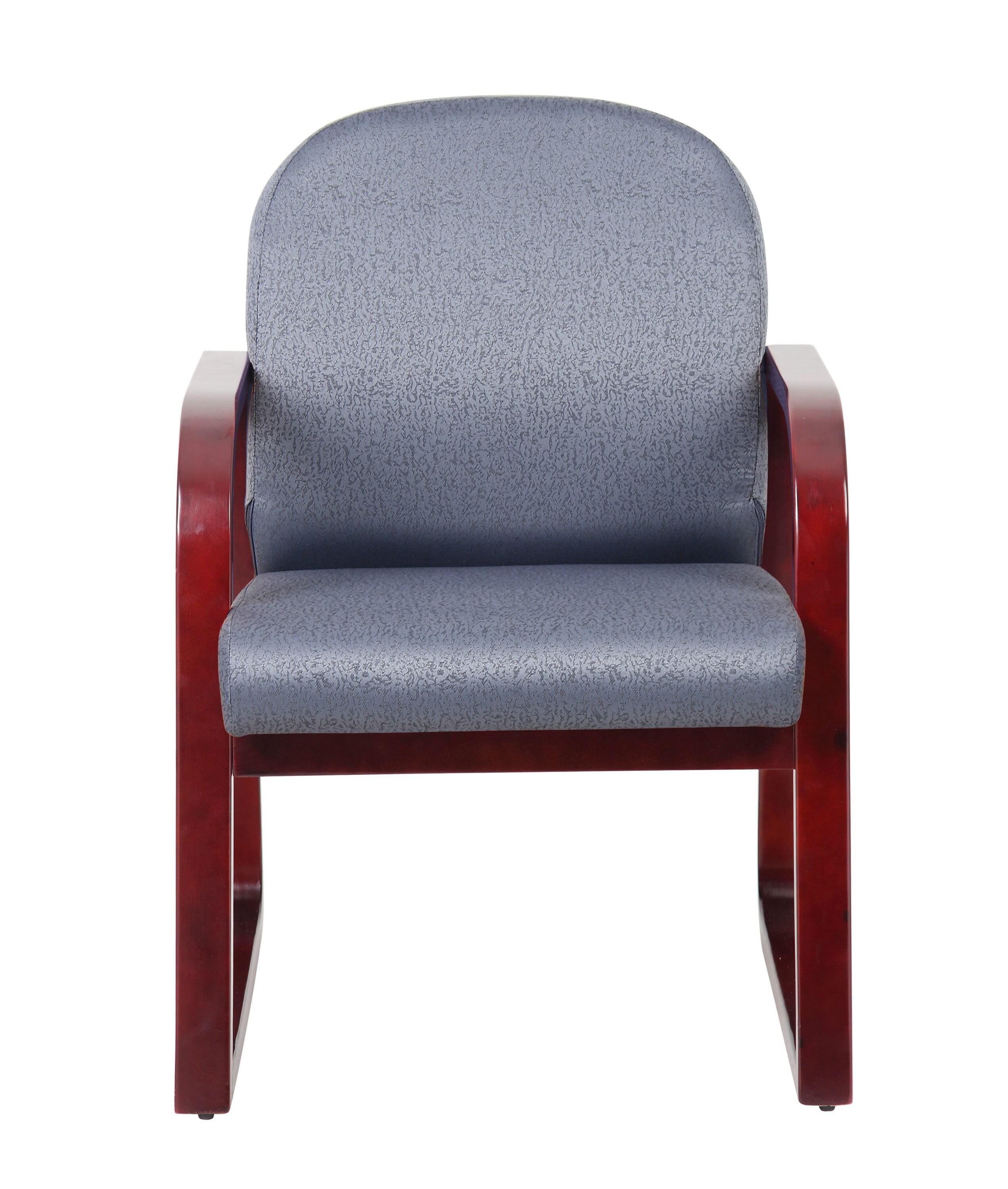 Mahogany Reception Chair Gray - Boss Office Products