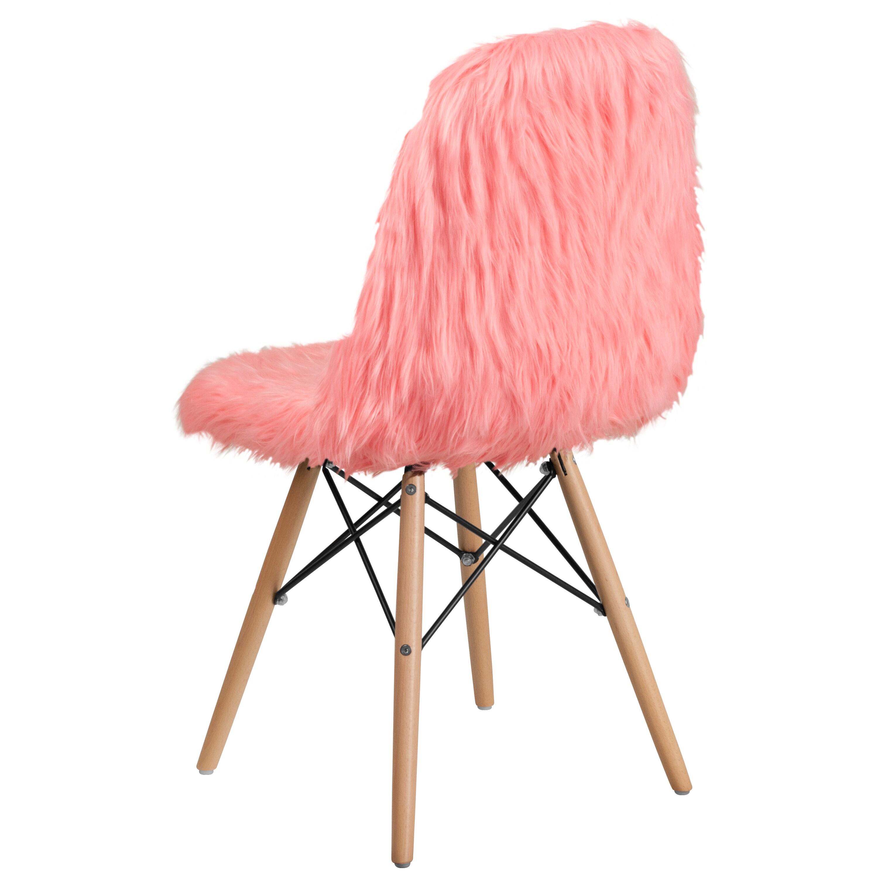 Flash Furniture Shaggy Dog Hermosa Pink Accent Chair