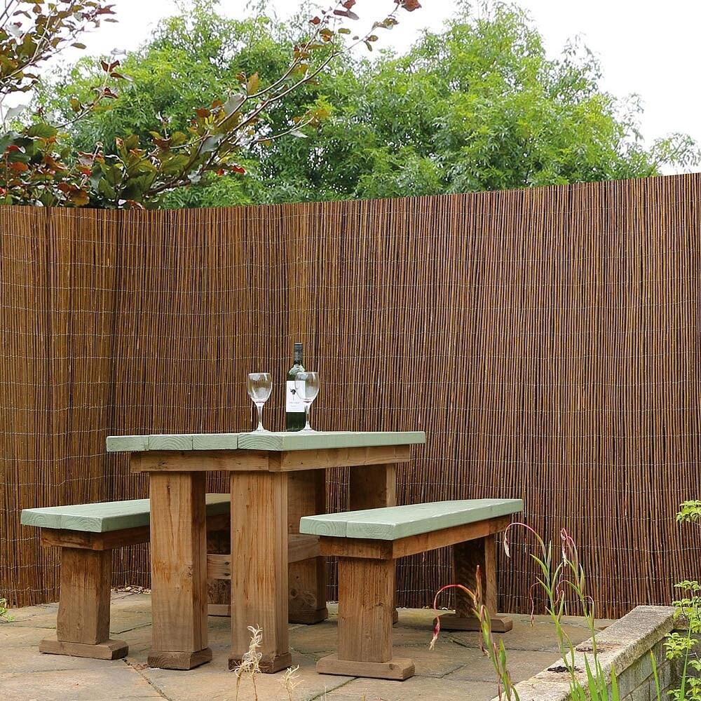 Backyard X-Scapes Natural Willow Rolled Panel Fence Decorative Fencing Natural 6' H x 16' L