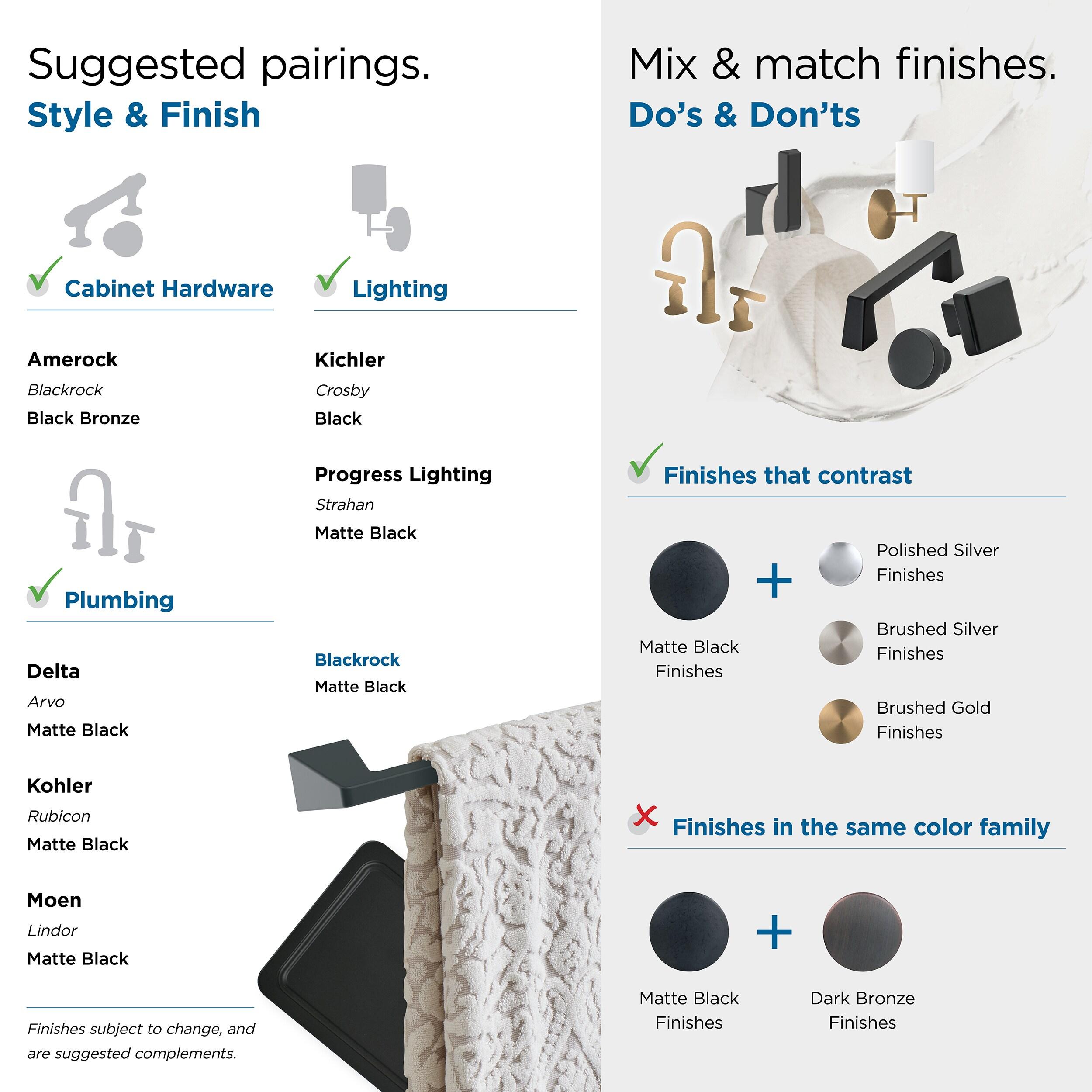 Amerock Blackrock Towel Ring BH36002MB