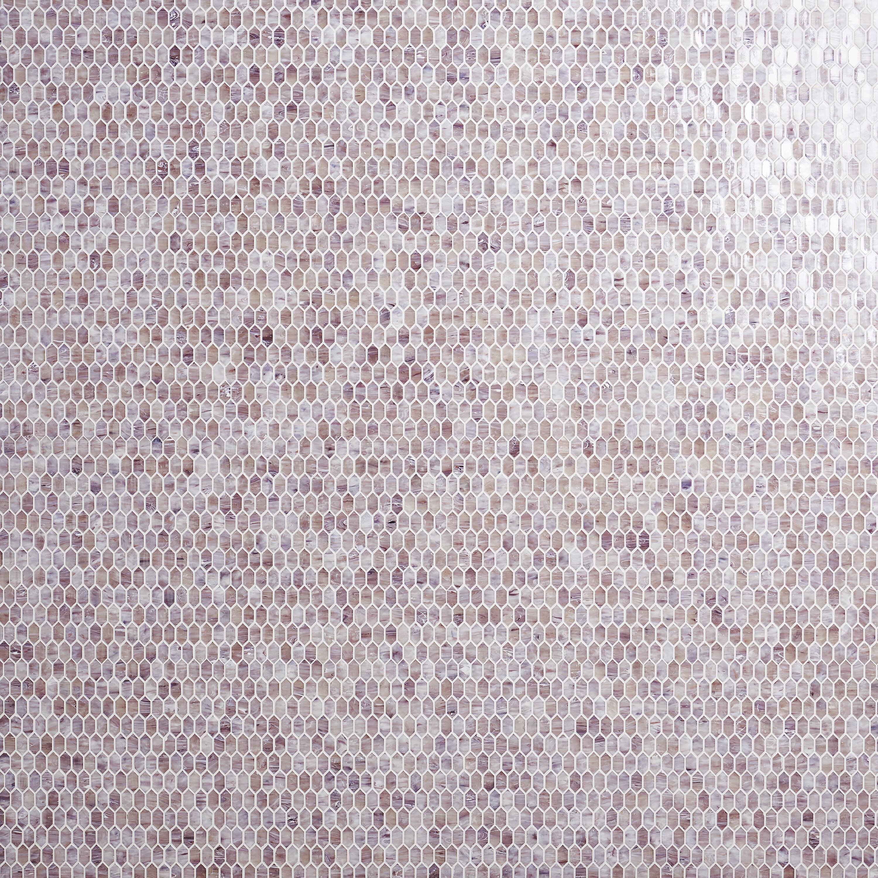 Whisper 11.61" x 11.73" Polished Mini Picket Glass Mosaic Wall Tile (0.94 Sq. Ft. / each)
