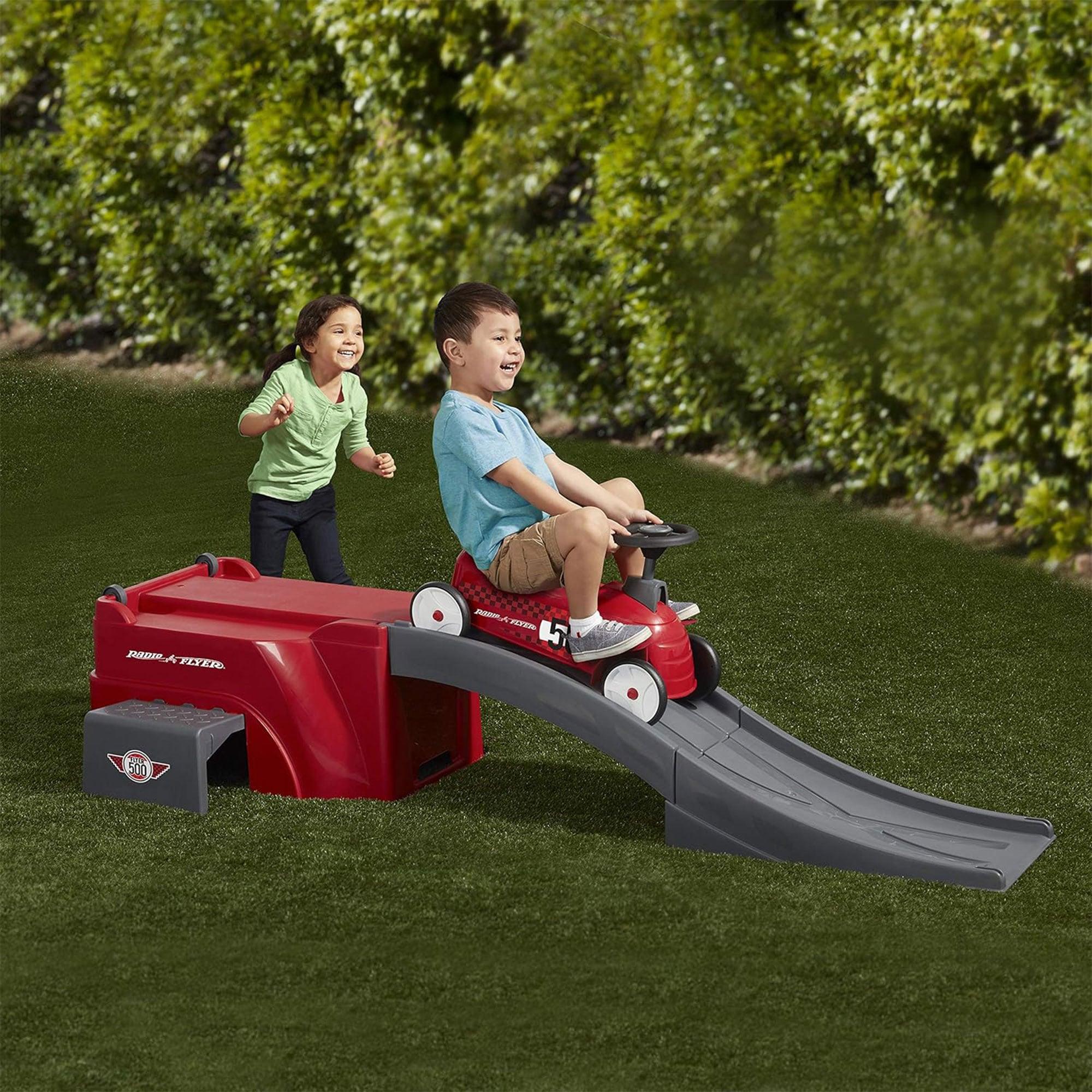 Radio Flyer 500 Toddler Ride On Toy with Ramp and Easy Storage Design for Kids, Outdoor Recreation, Activities, and Sports, Red