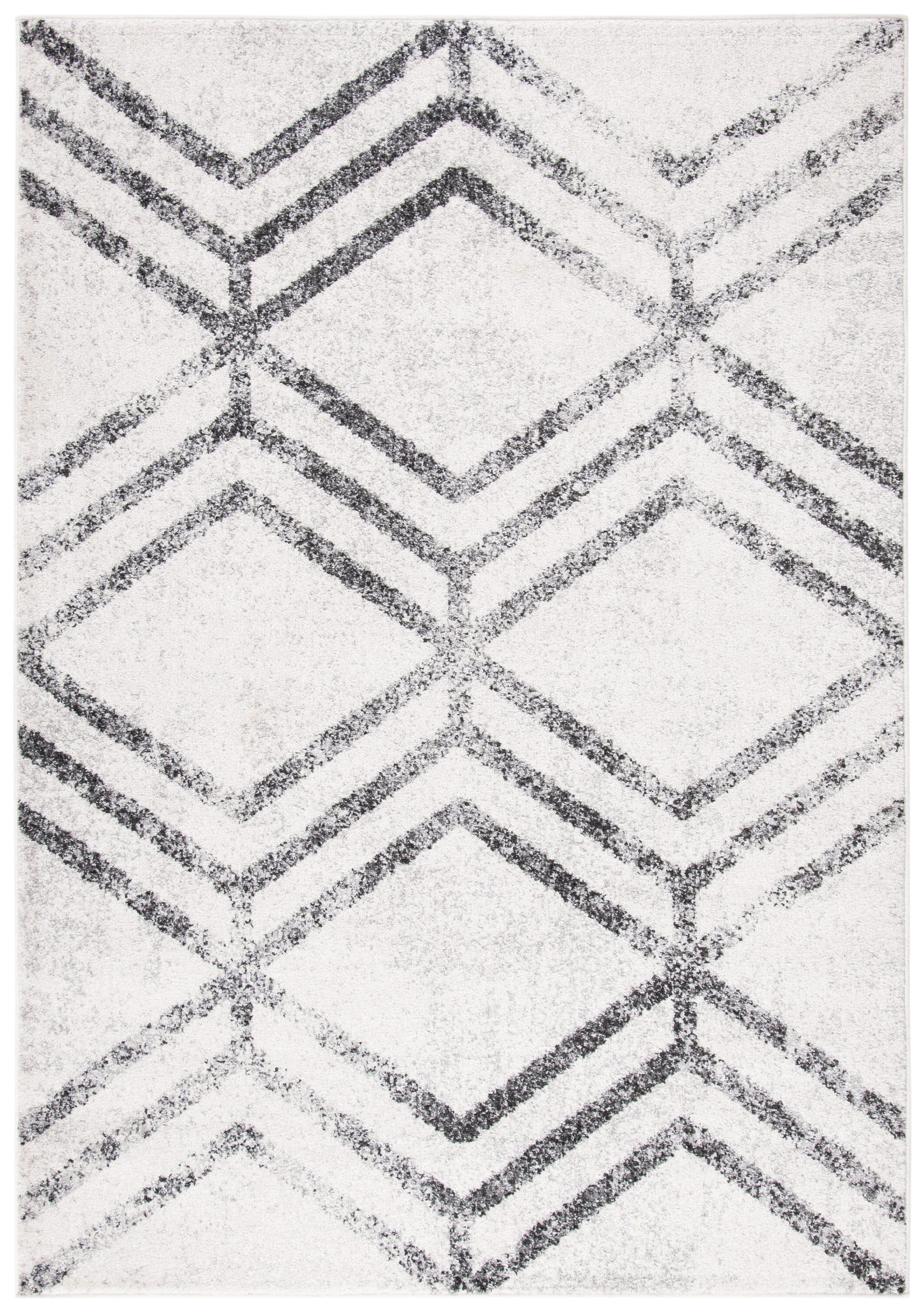 Adirondack ADR253 Machine Made Indoor Area Rug - Ivory/Grey - 5'-1"x7'-6" - Safavieh