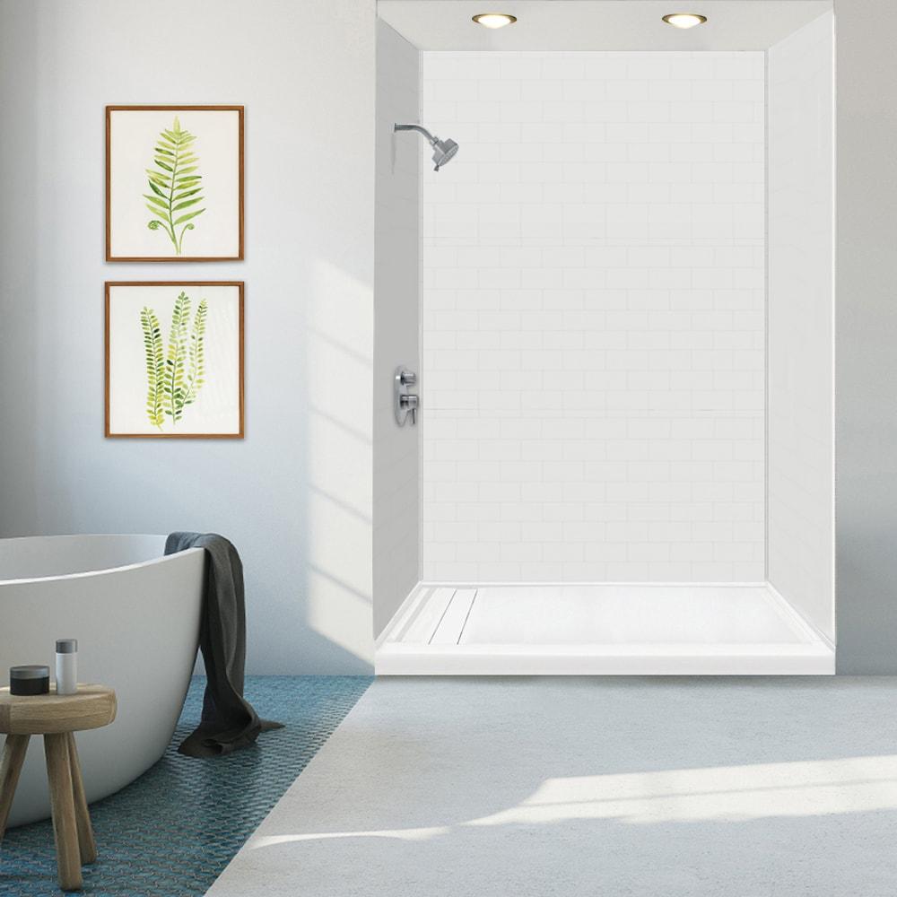 Transolid FLU6032L-31 60'' W 32'' D Rectangular Single Shower Base