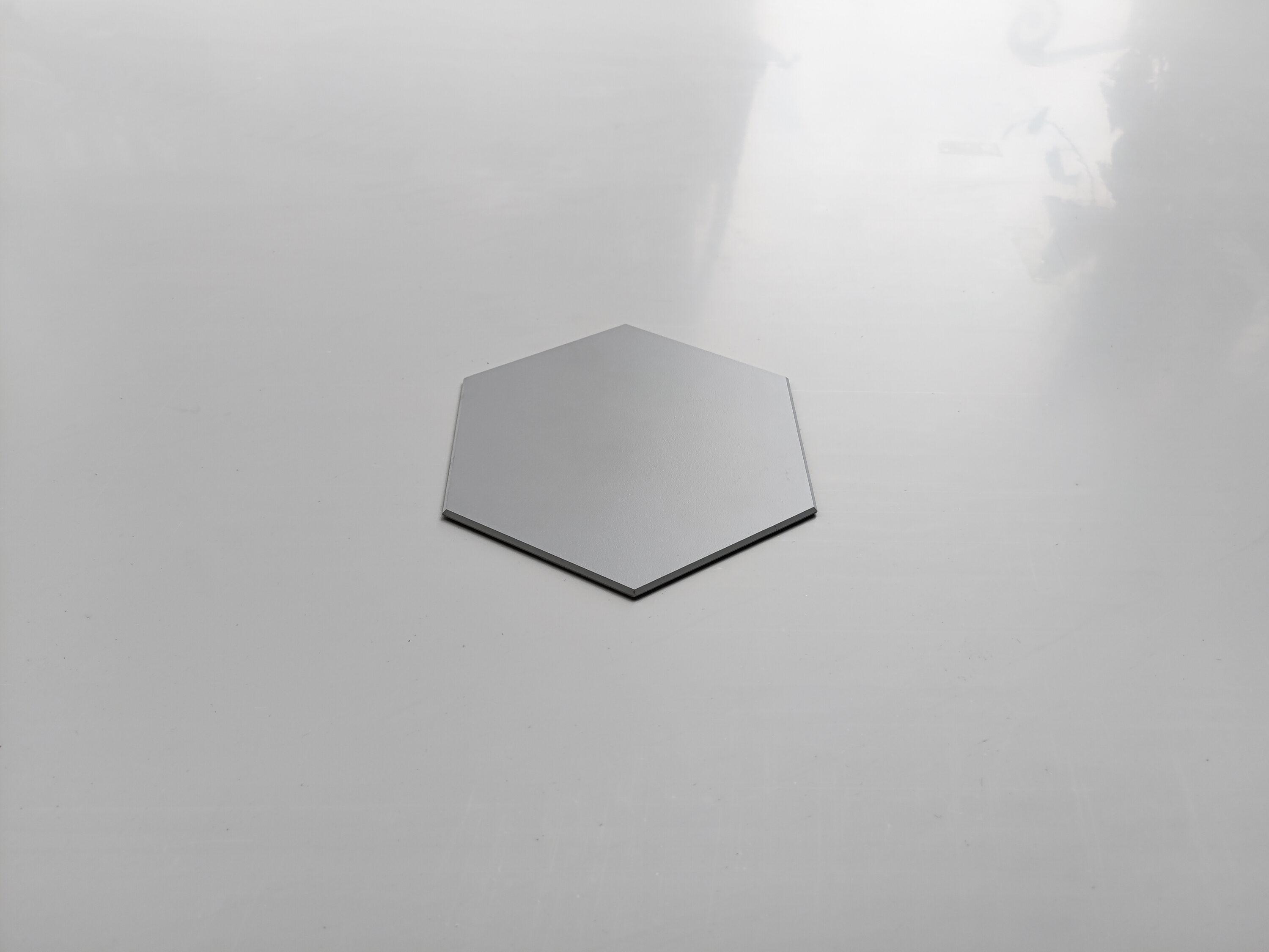 Gray Resin Hexagon Peel and Stick Wall Tiles