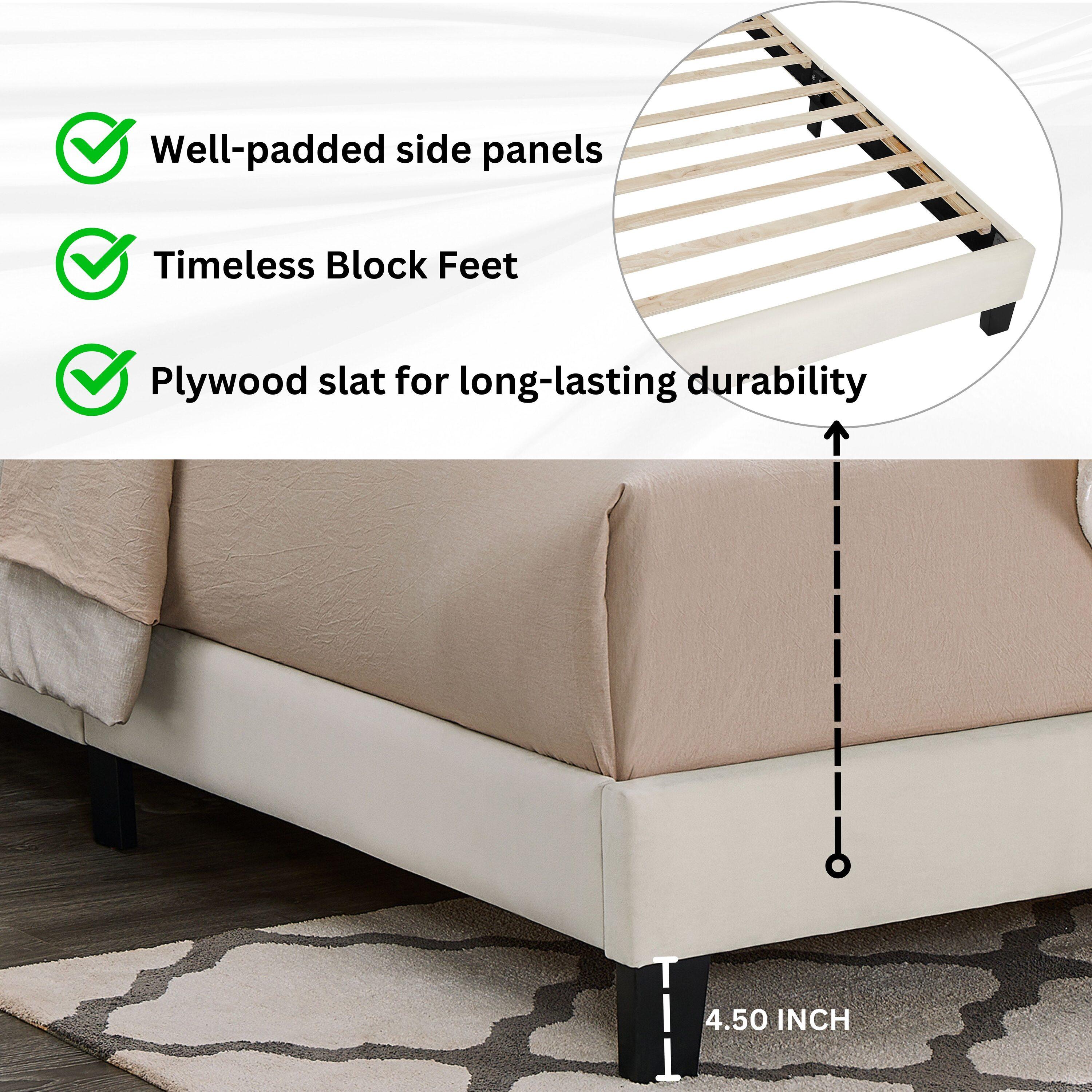 Roundhill Furniture Findlay 3-Piece Bedroom Set, Plush 3D Upholstered Bed with Two Nightstands  Twin