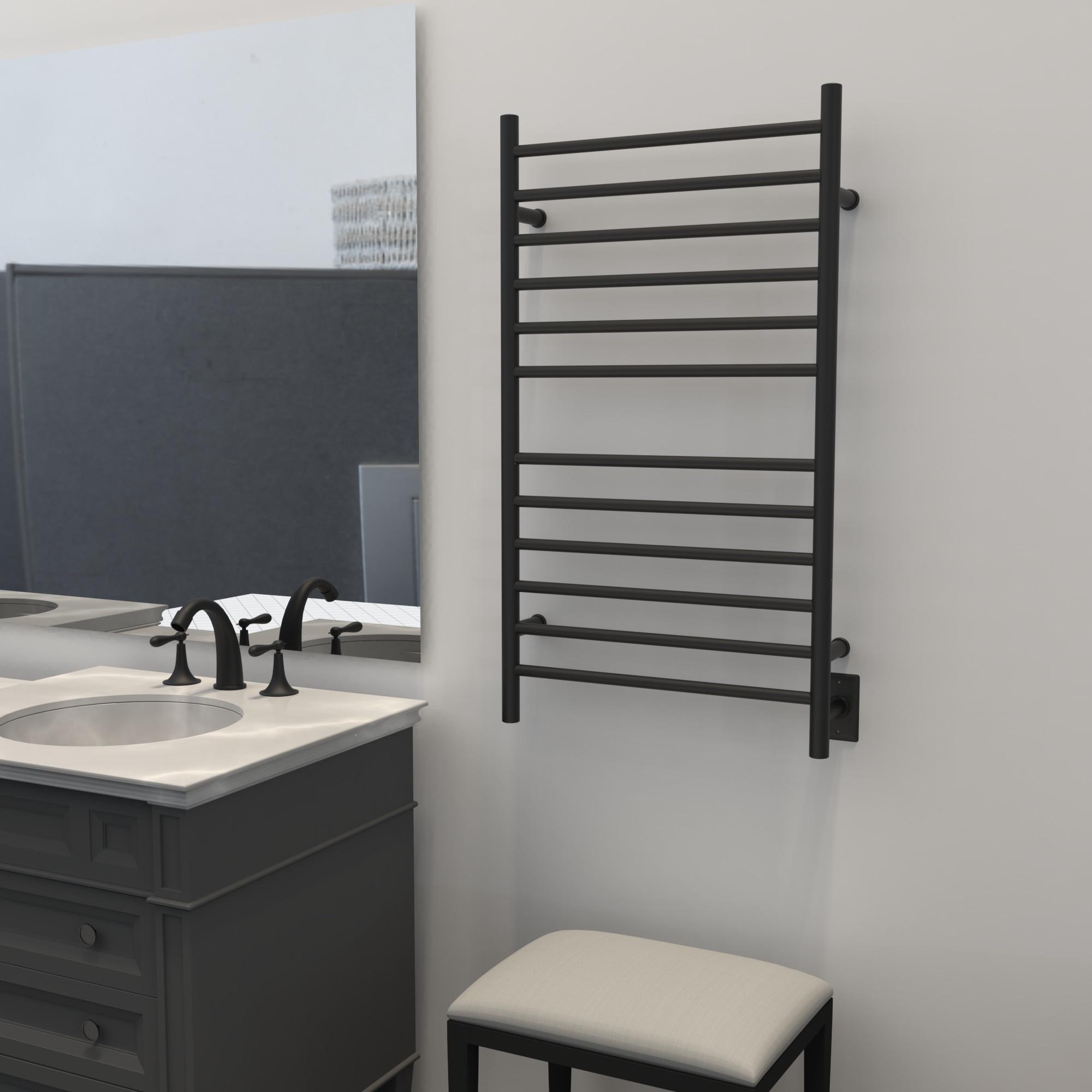 Radiant Large Curved Electric Towel Warmer Hardwired or Plug in