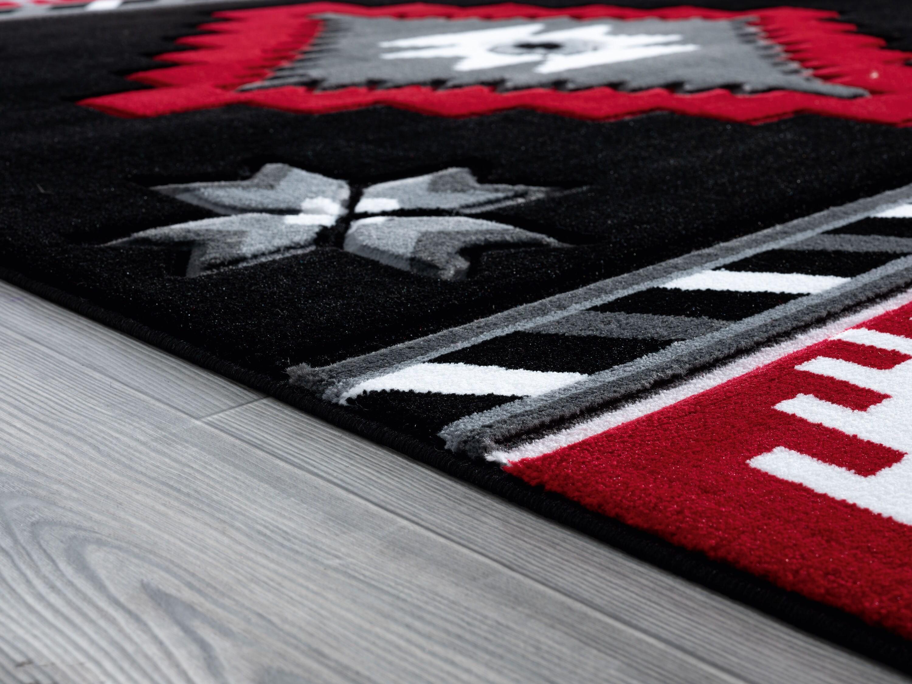 United Weavers Bristol Area Rug 2050 10430 Caliente Red Medallions Angled 1' 10" x 2' 8" Rectangle