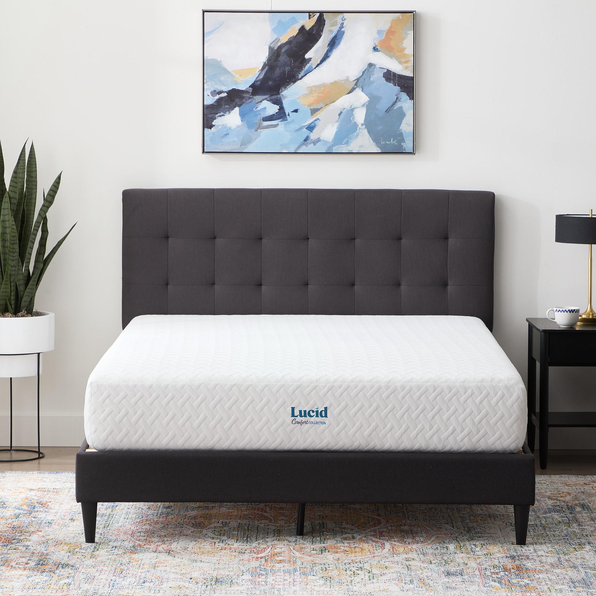 Lucid Comfort 10”Gel Memory Foam Mattress - Medium Firm Feel