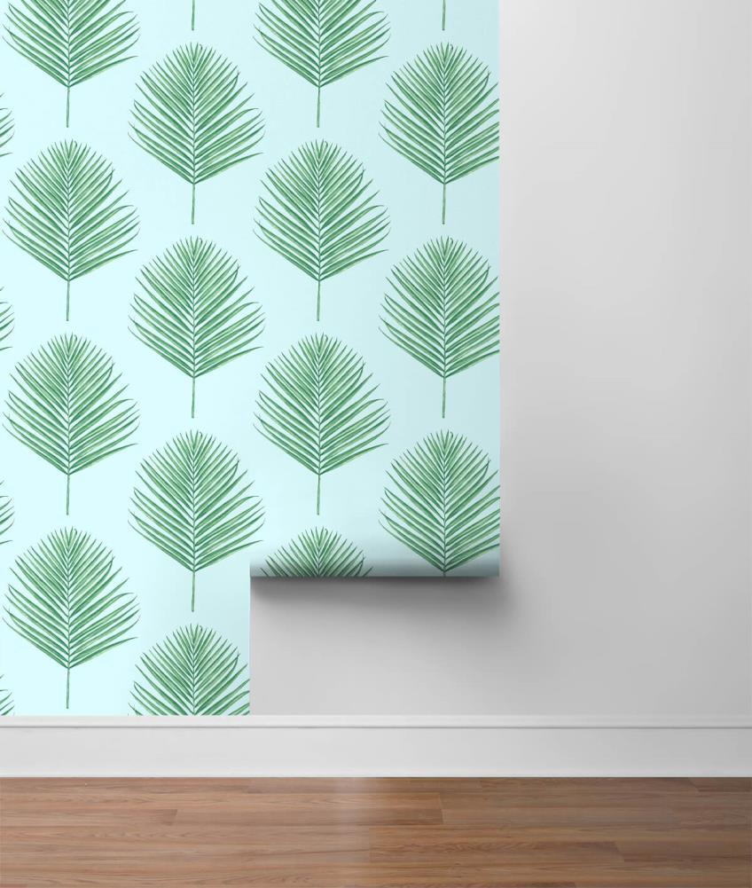 Lillian August Luxe Haven Maui Palm 9' L x 27" W Smooth Peel and Stick Wallpaper Roll