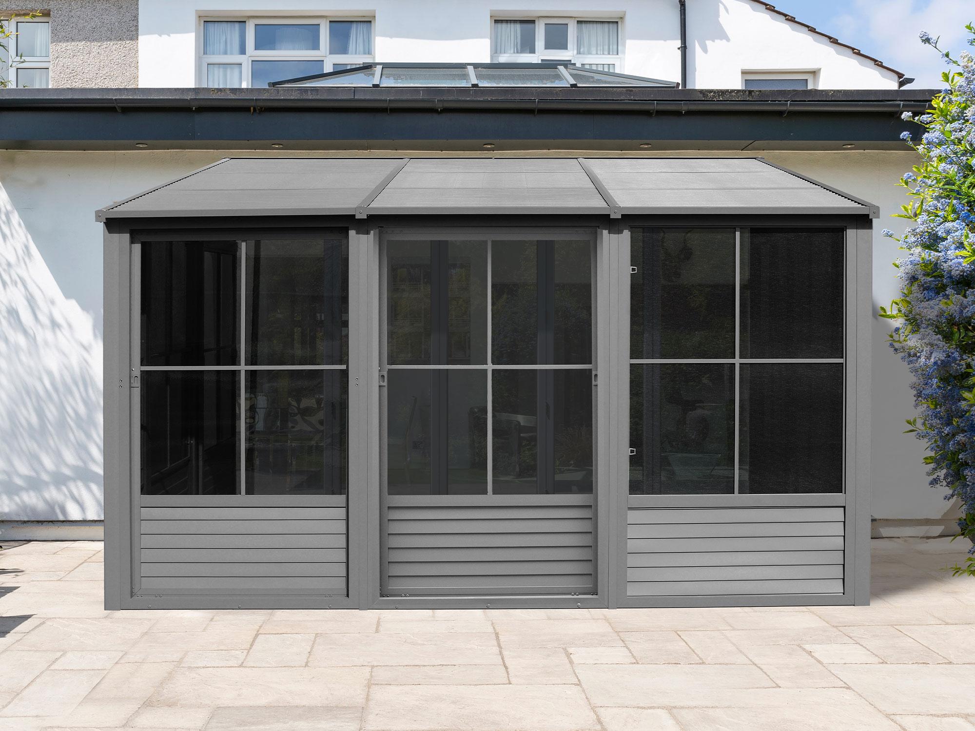 Gazebo Penguin Florence Wall-Mounted Solarium with Metal Roof
