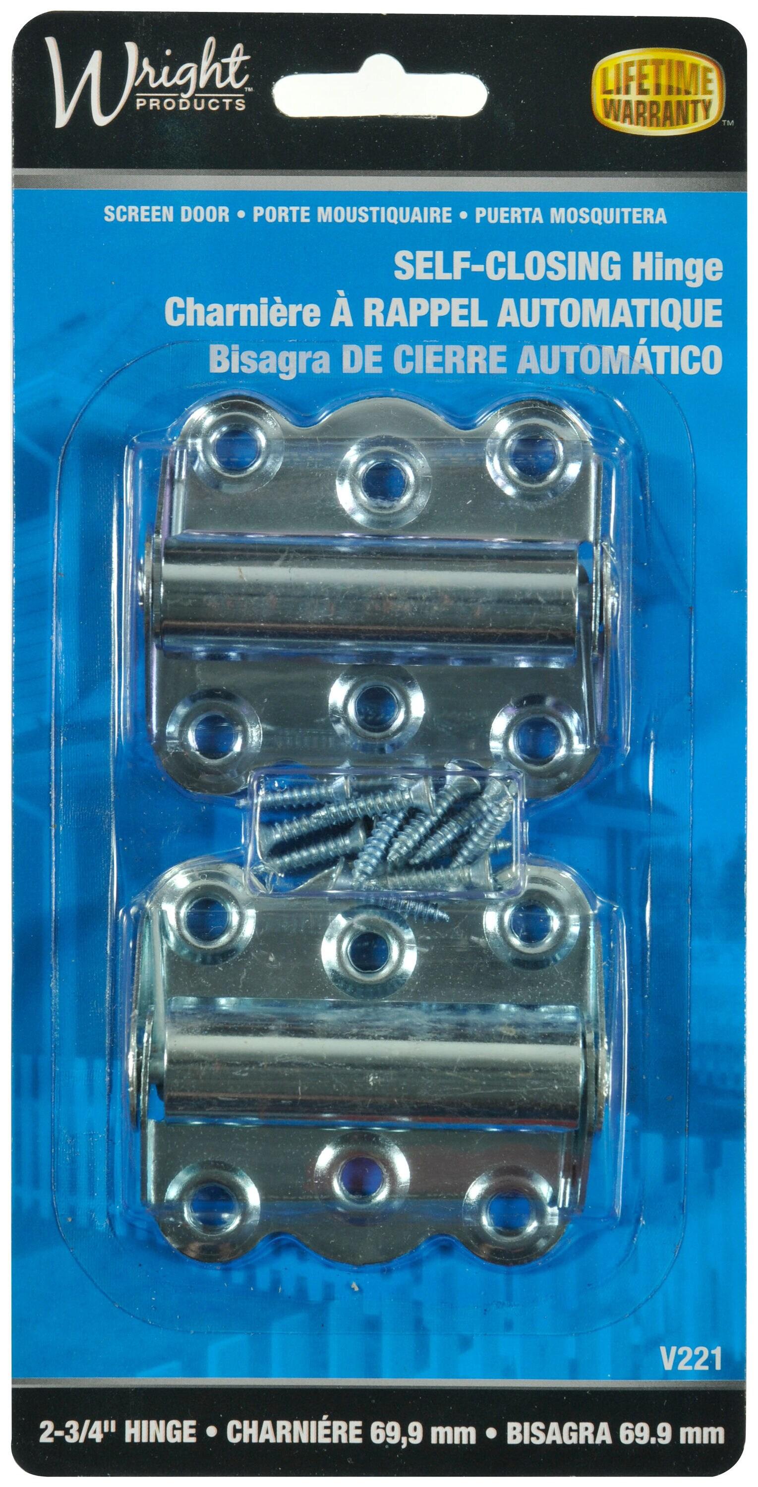 Wright Products V221 Self-Closing Door Hinges, Zinc, 2-3/4 In., 2-Pack - Quantity 1