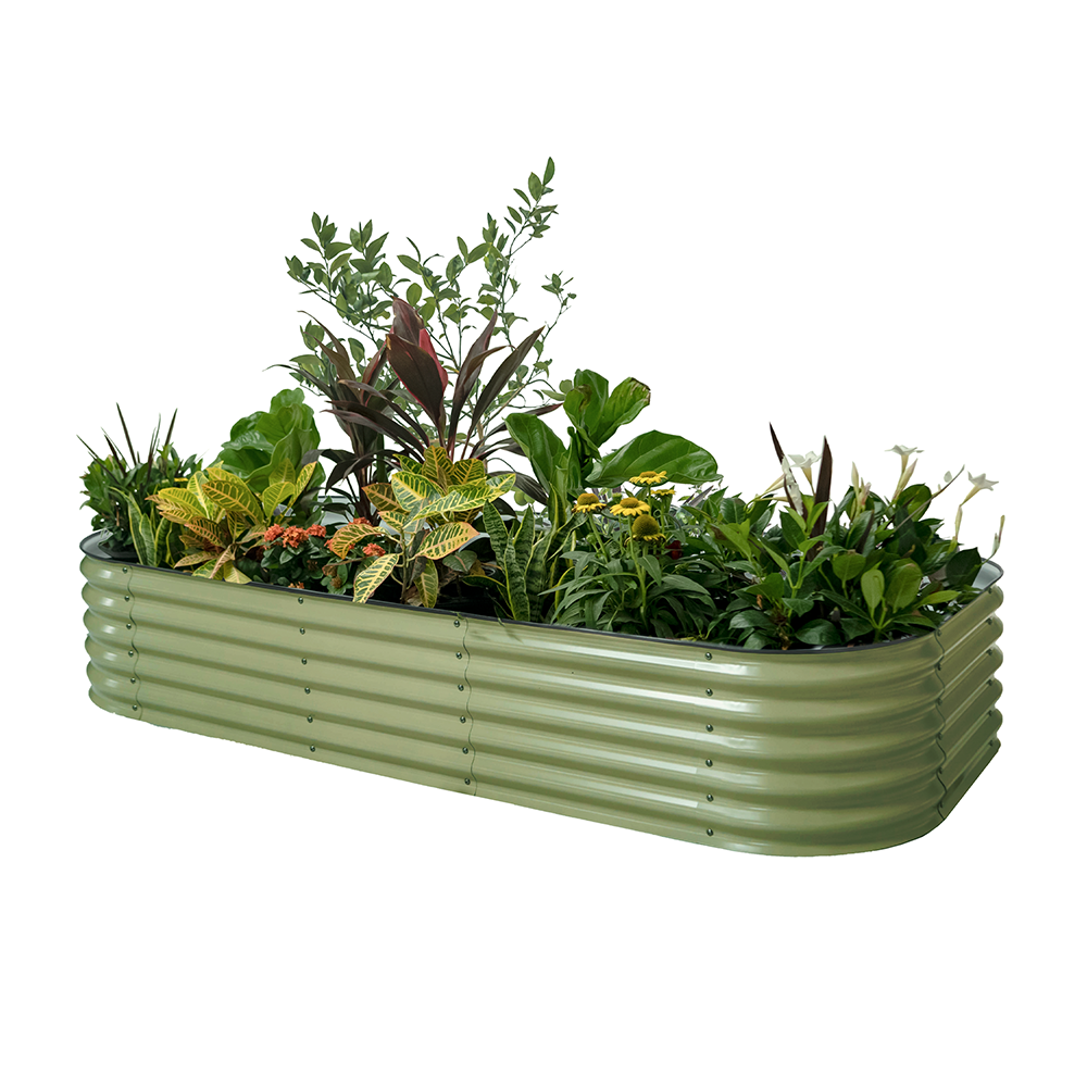 17" Tall 10 In 1 Modular Metal Outdoor Raised Garden Bed