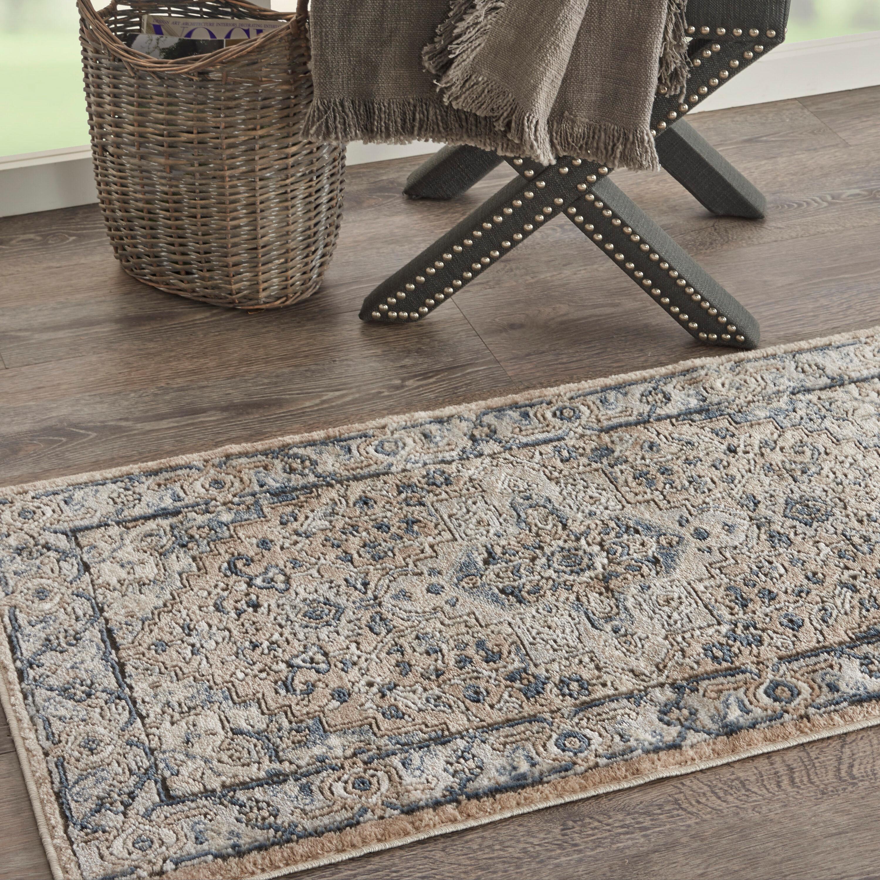 Nourison Concerto Center Medallion Indoor Rug Beige Grey 2'2" x 3'9"