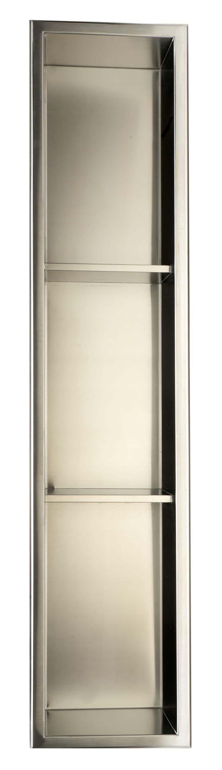 Vertical Stainless Steel Triple Shower Niche
