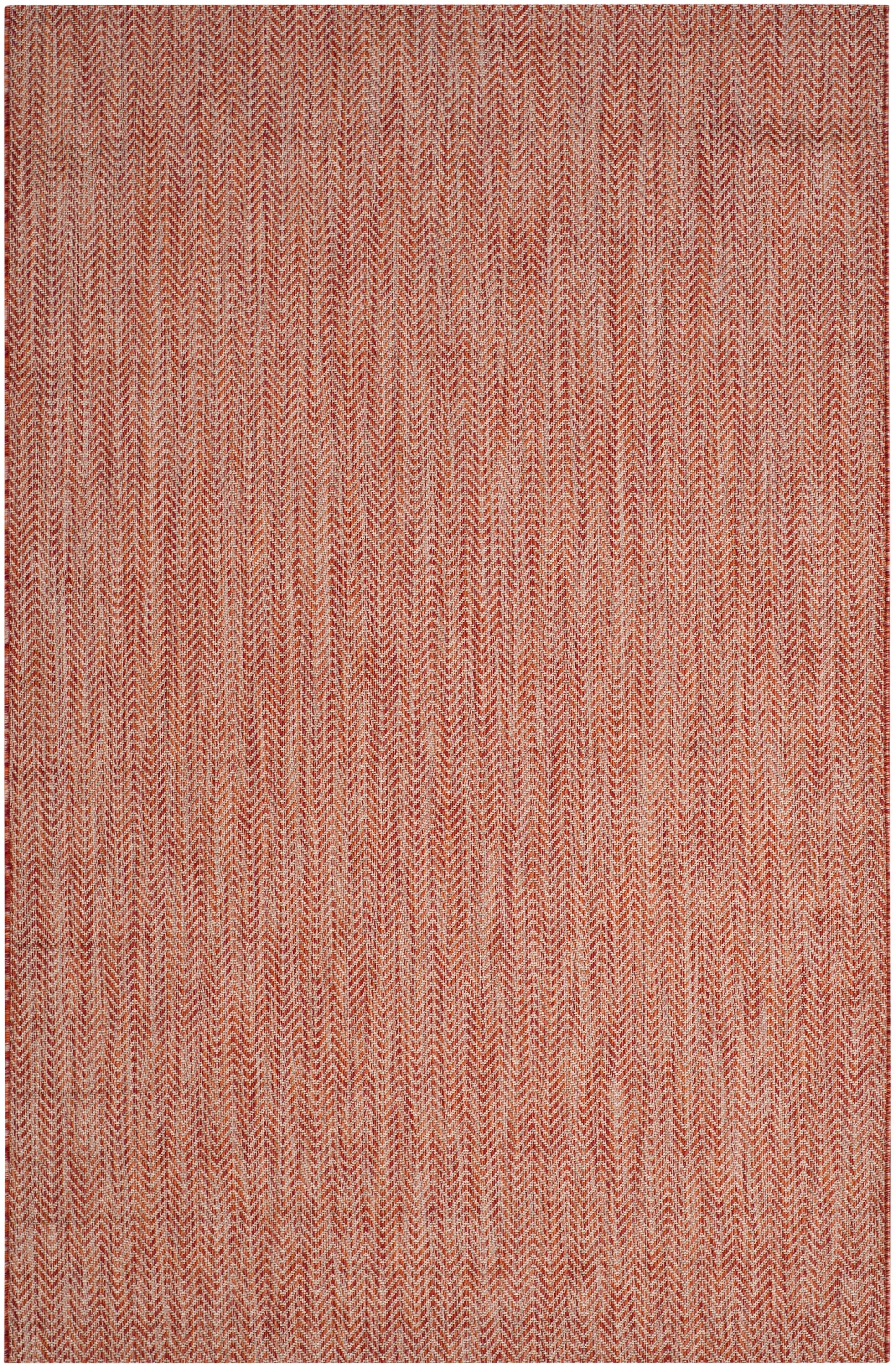 Courtyard CY8022 Power Loomed Indoor and Outdoor Area Rug - Red/Beige - 5'3"x7'7" - Safavieh