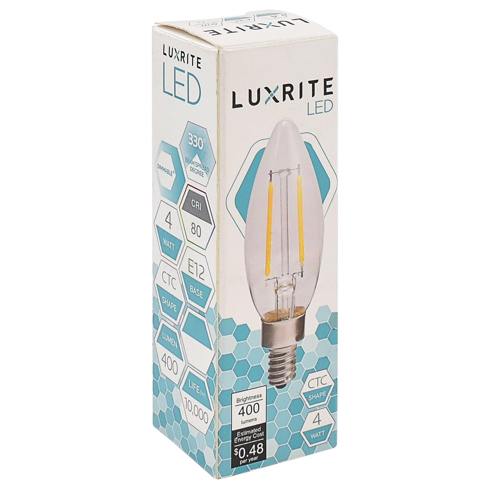 4 Watt (40 Watt Equivalent), B11 LED, Dimmable Light Bulb, E12/Candelabra Base