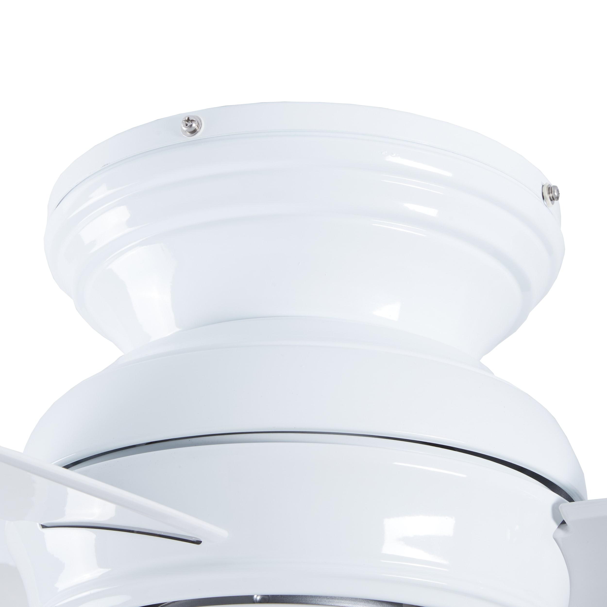 44" Minka Aire Vintage Hugger Outdoor Ceiling Fan with LED Light White Wet Rated for Patio Exterior House Porch Gazebo Garage Barn