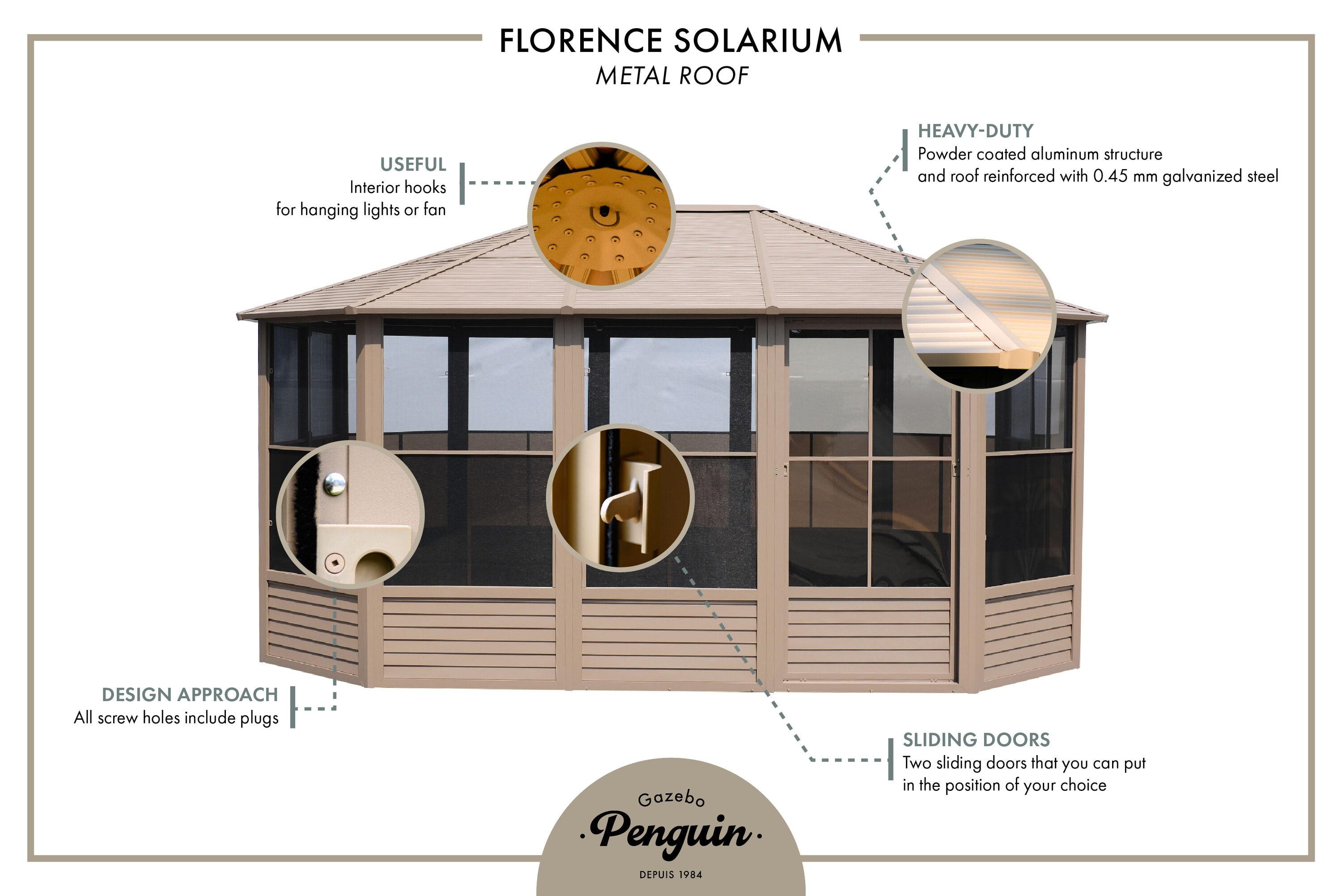 Gazebo Penguin Florence Solarium with Metal Roof
