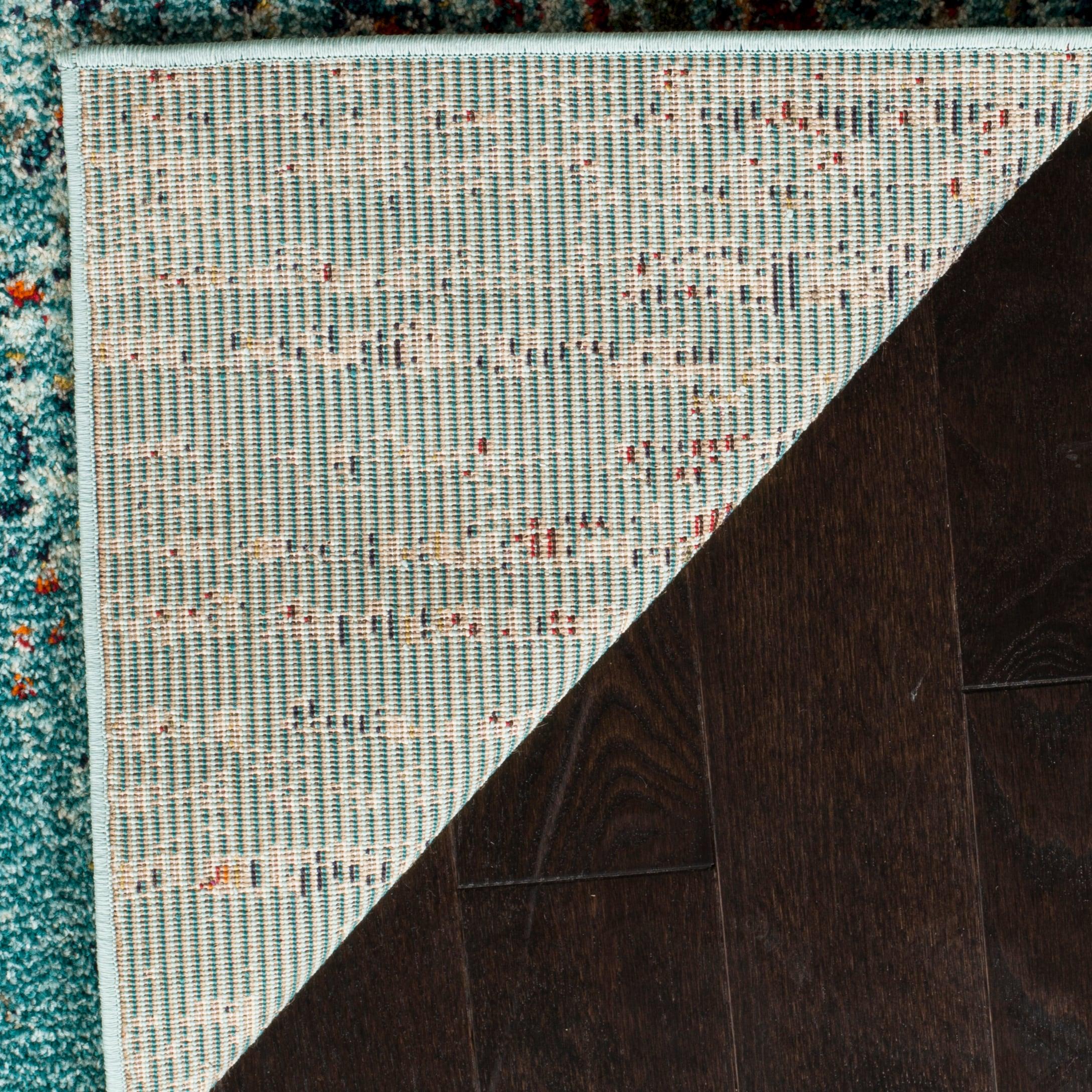 Monaco MNC208 Power Loomed Indoor Runner Rug - Blue/Multi - 2'2"x14' - Safavieh
