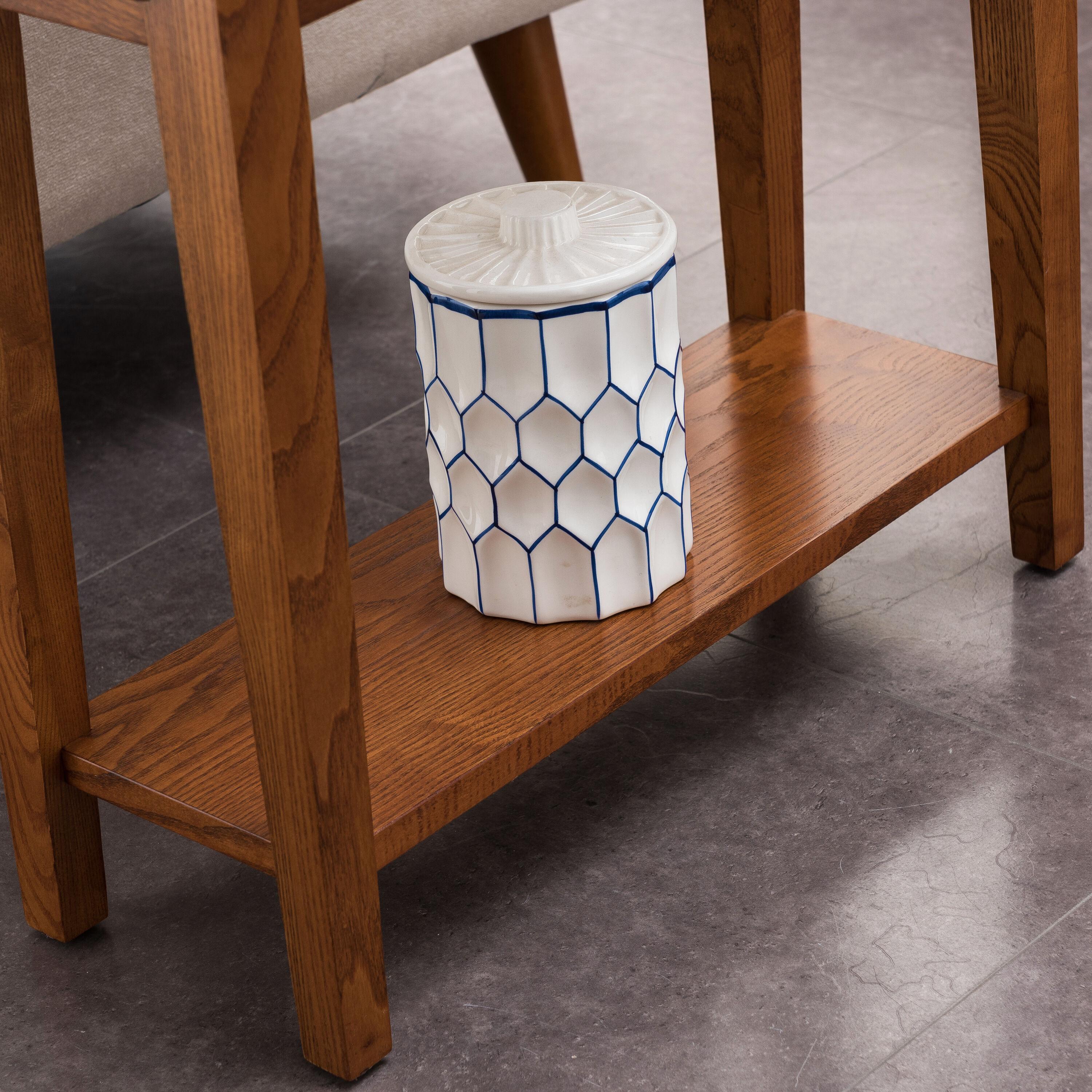 Powell Favorite Finds Square Side Table Medium Oak Finish : 20x20 Inch Polyester, Machine Washable Cloth Napkins