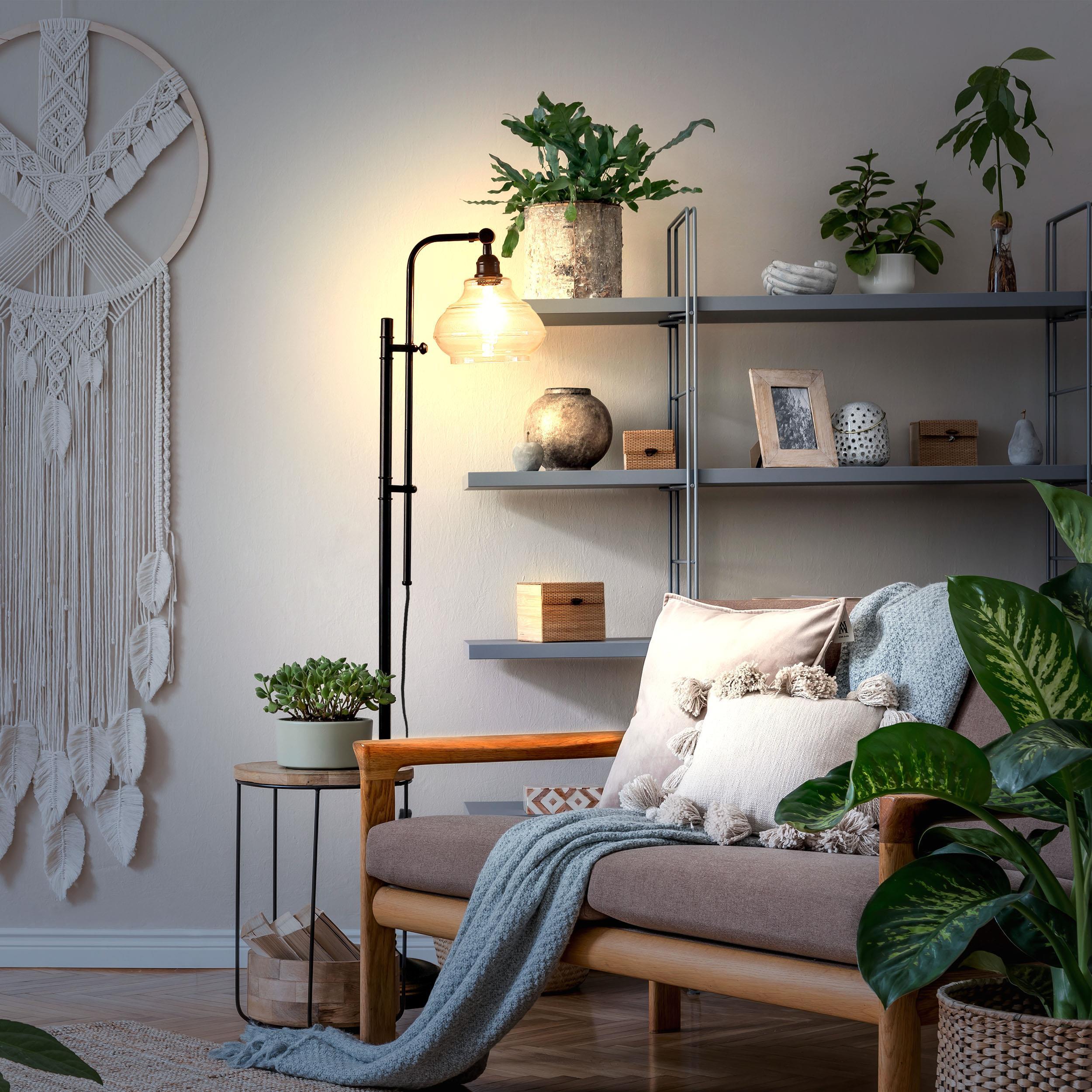 Brightech Austin 69 in. Modern Height Adjustable LED Industrial Floor Lamp, Bulb Included