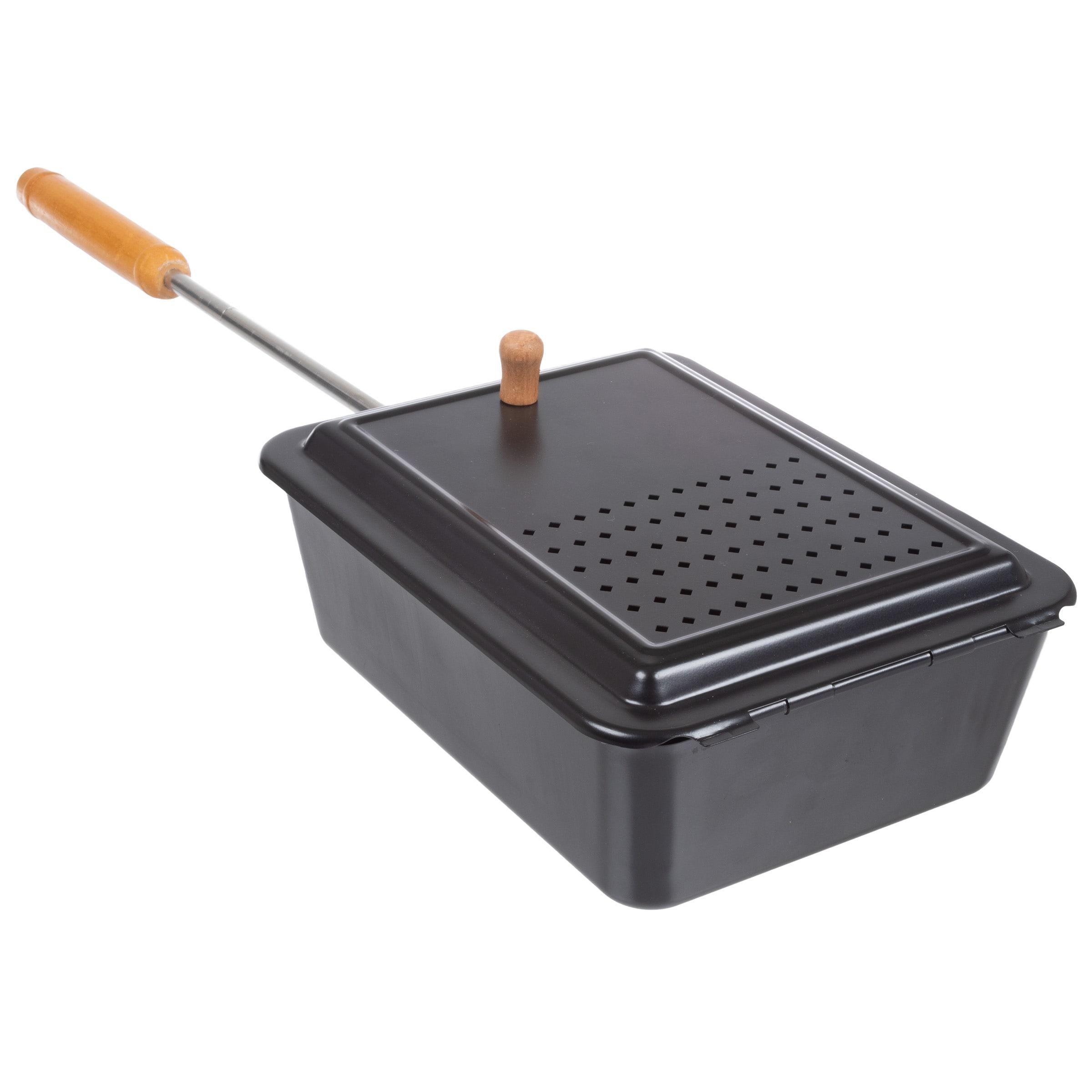 Great Northern Popcorn Campfire Popcorn Popper - Old Fashioned Popcorn Maker with Nonstick Finish and Extended Handle - Camping Gear and Campfire Cooking Equipment by Great Northern Popcorn (Black)