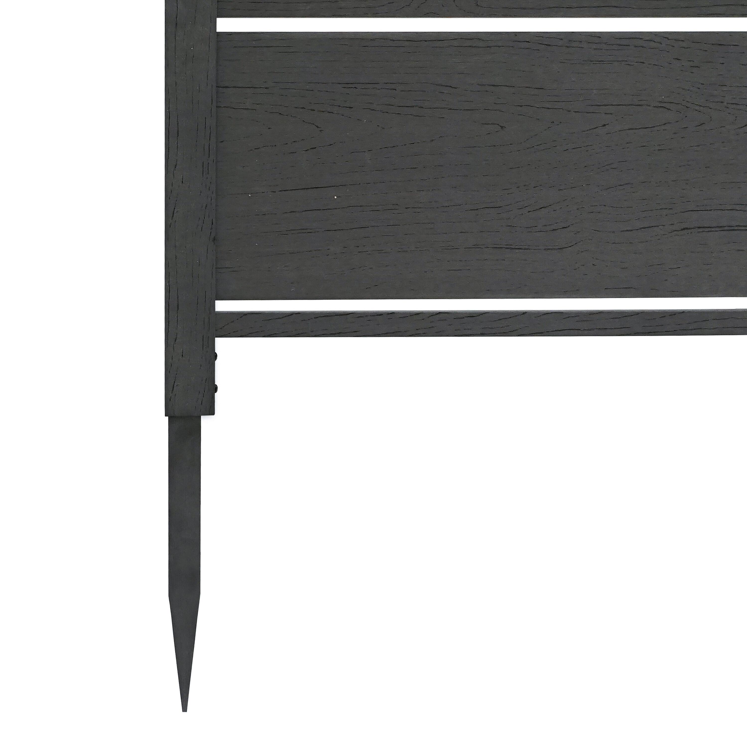 Enclo Enclo 4 ft H x 3.3 ft W Bessemer WoodTek Vinyl Charcoal Privacy Screen Kit (2 Panels)
