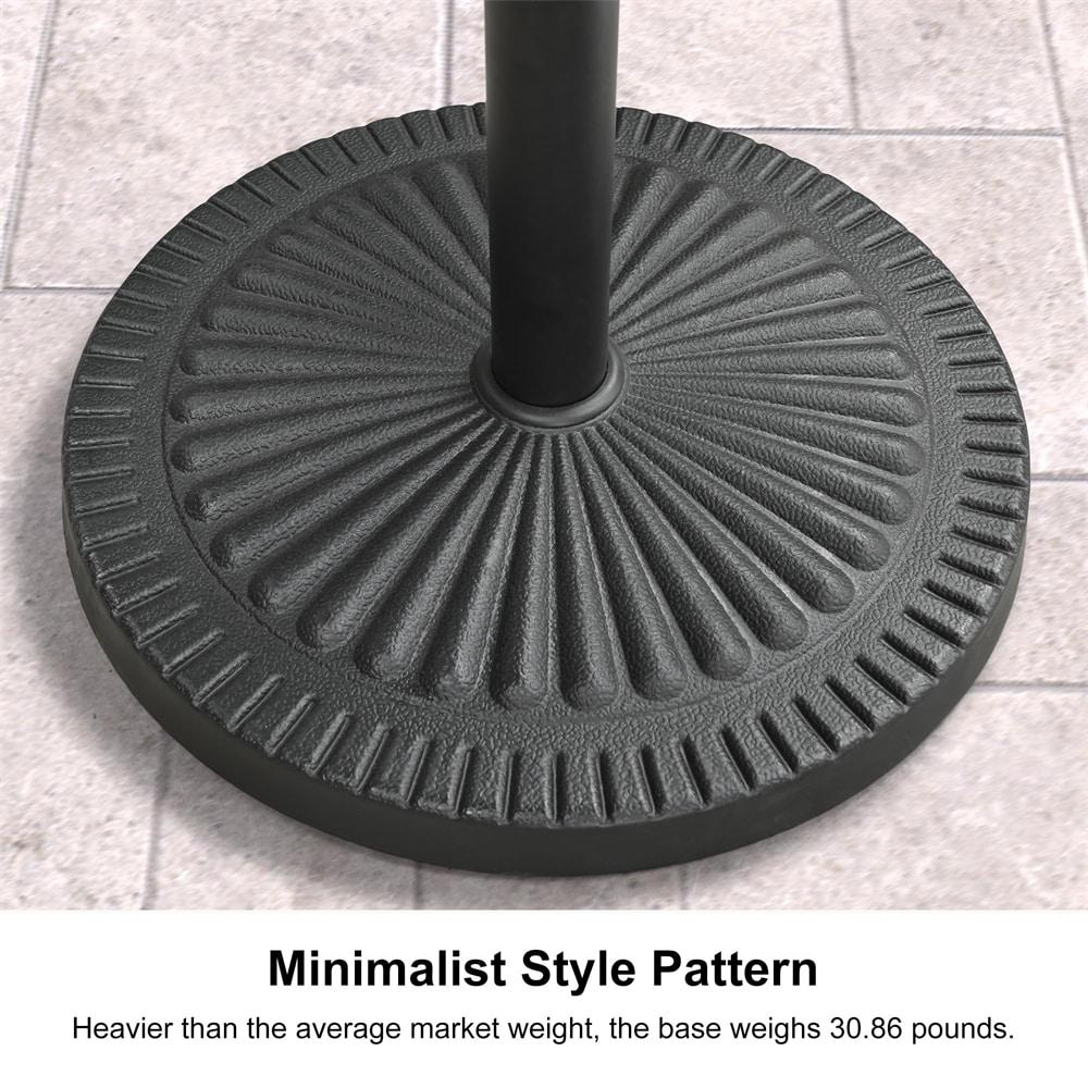 Black Heavy Duty Plastic Patio Umbrella Base