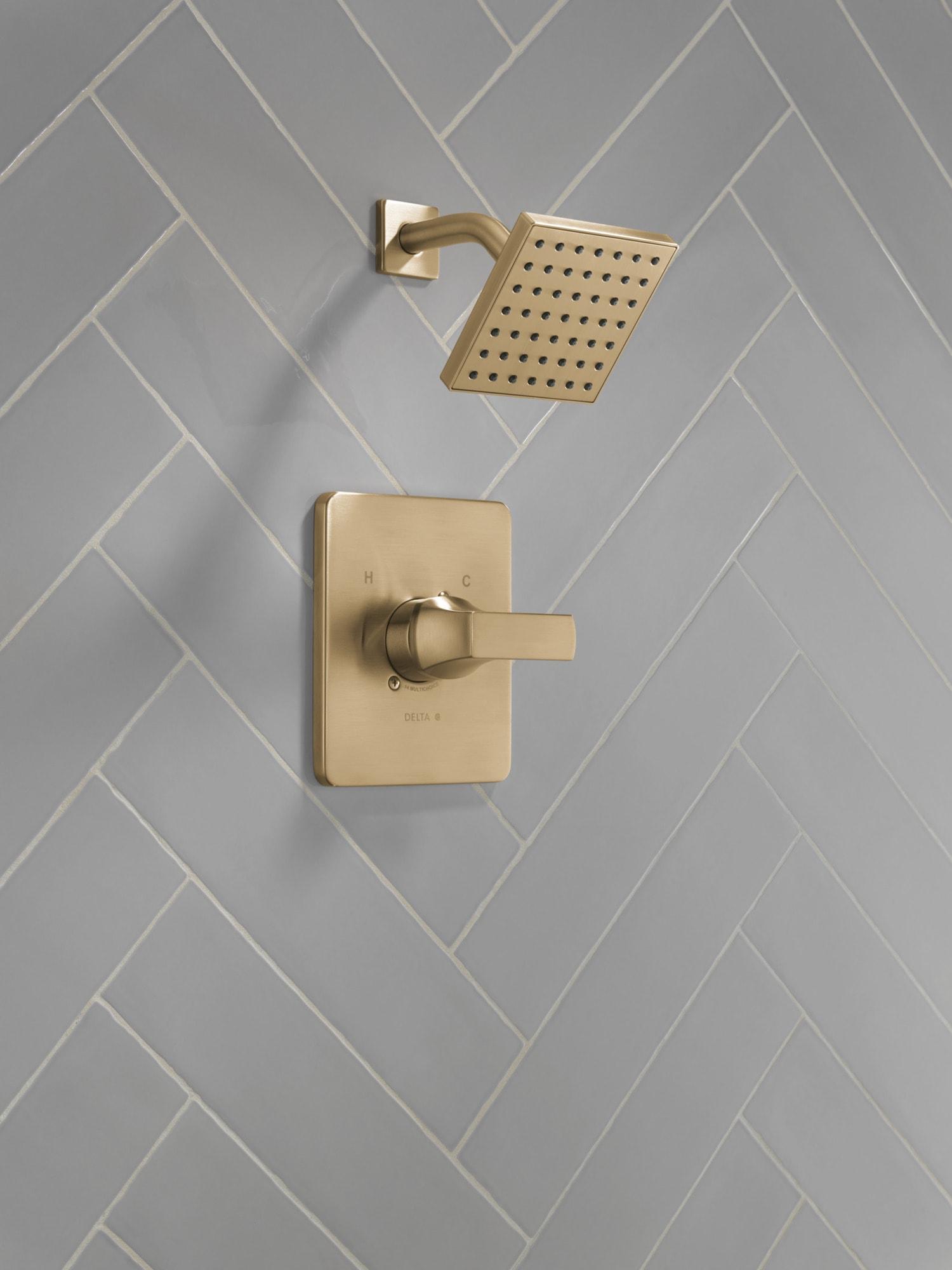 Velum Single-Function Shower Faucet Set, Valve Trim Kit, Shower Head and Handle Set