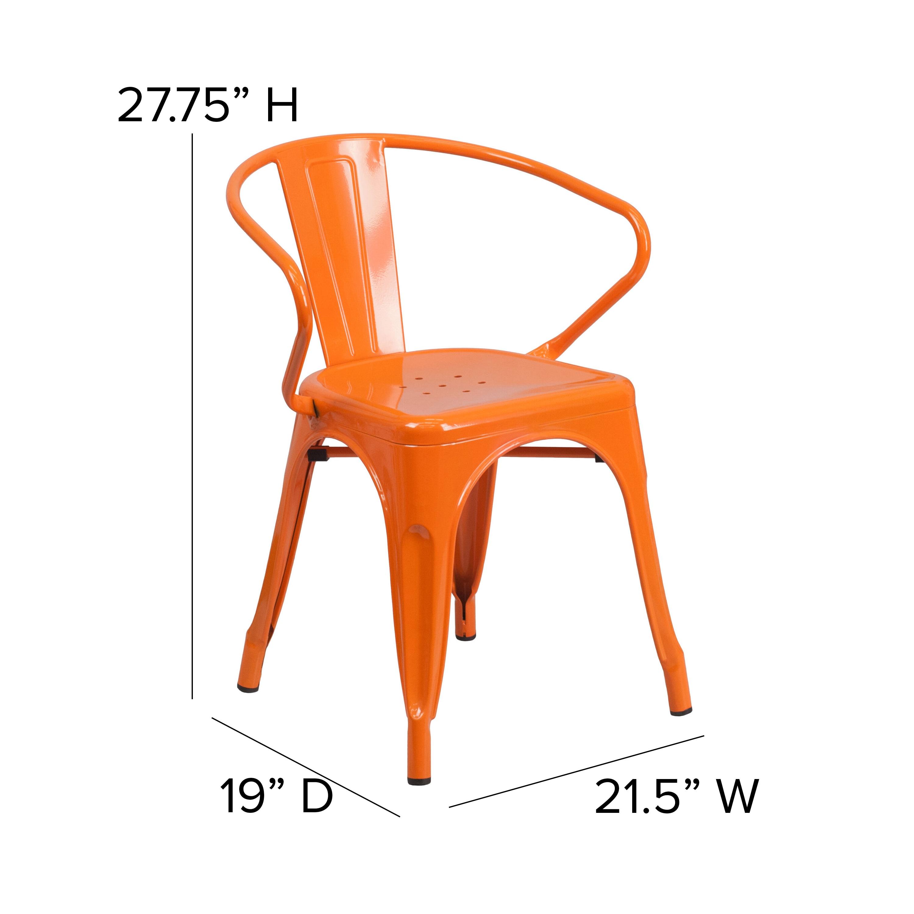 Hucheson Metal Indoor-Outdoor Chair with Arms