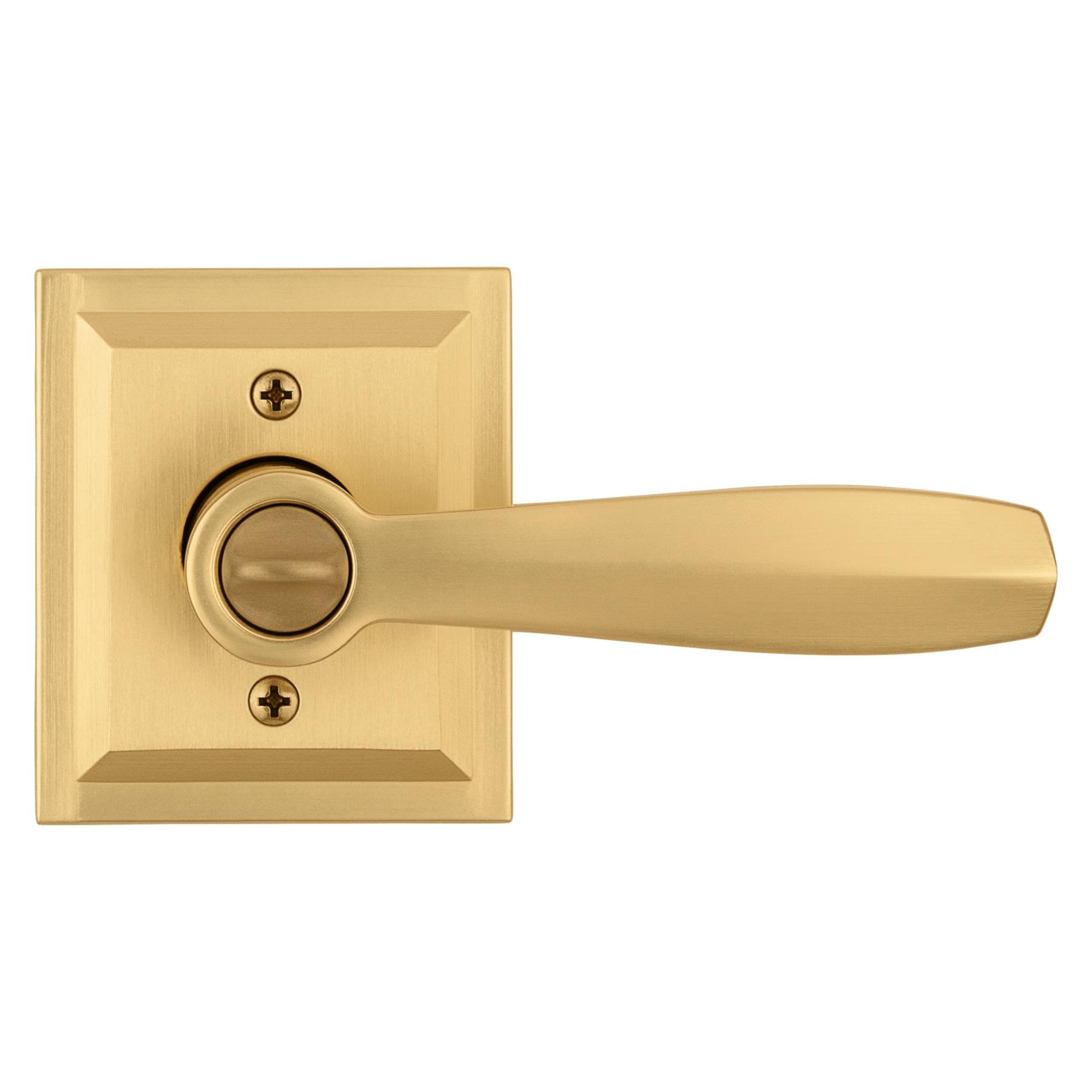 Baldwin 354Tol-Slb-Smt Torrey Pines Keyed Entry Single Cylinder Door Lever Set - Brass