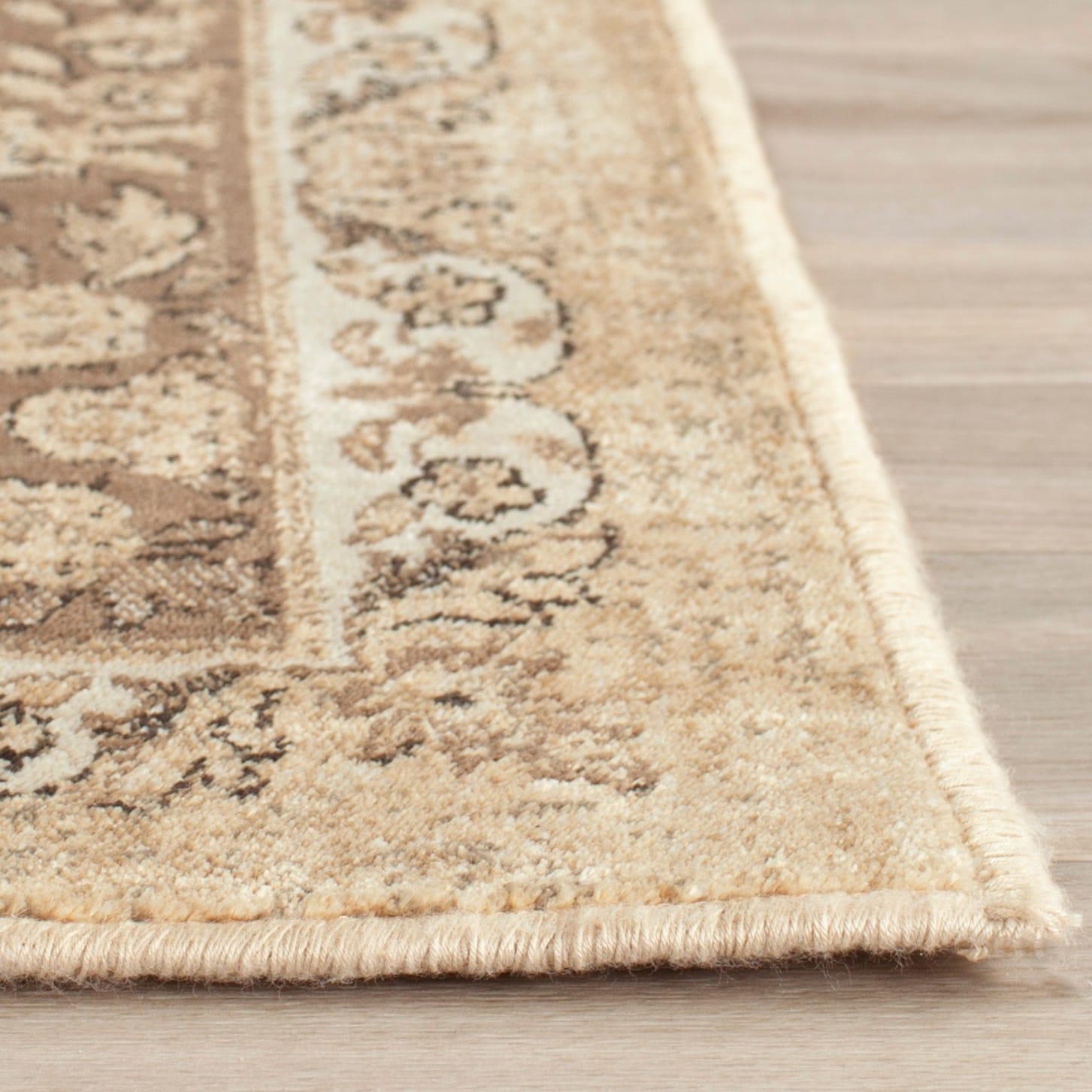Vintage VTG113 Power Loomed Indoor Skid-Resistant Accent Rug - Warm Beige - 3'3"x5'7" - Safavieh