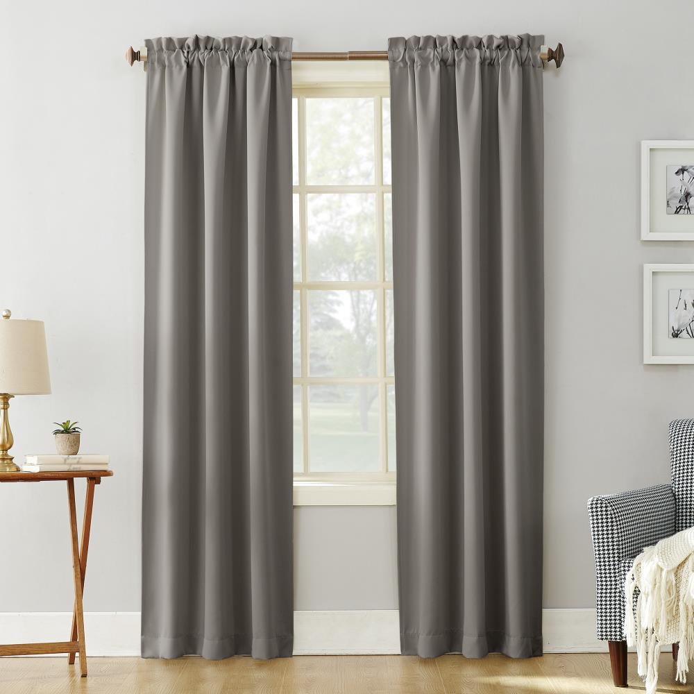 40"x84" Sun Zero Blackout Kenneth Energy Saving Rod Pocket Curtain Panel Gray: Thermal Insulated, Noise Reduction