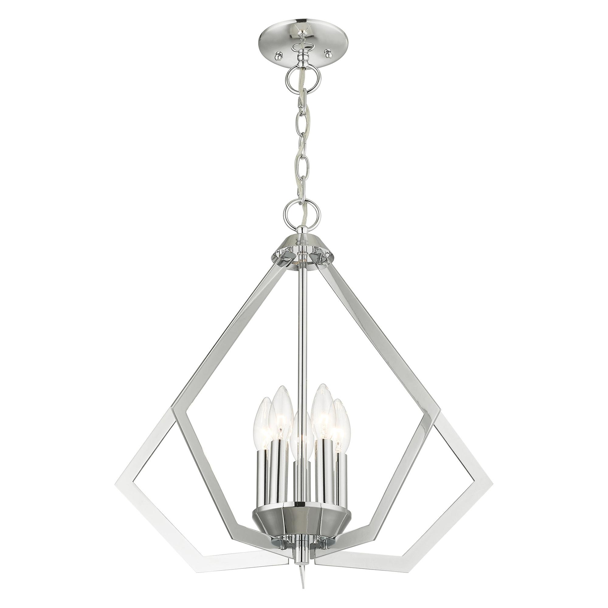 Livex Lighting Prism 5 - Light Chandelier in  Polished Chrome