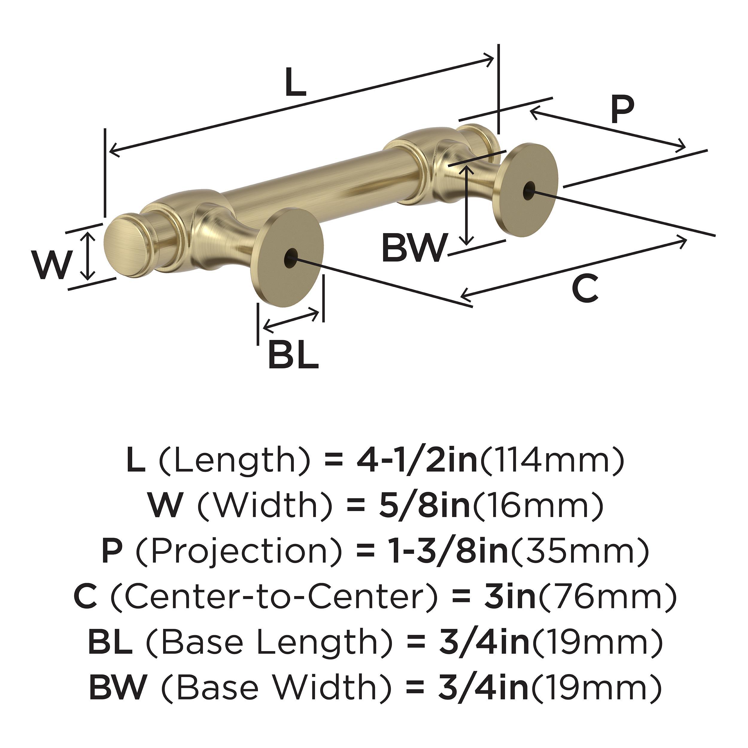 Winsome 3 in (76 mm) Center-to-Center Cabinet Pull