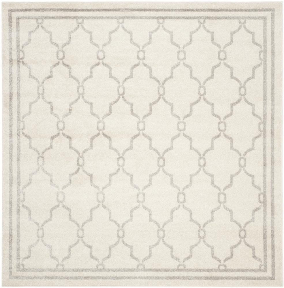 Amherst AMT414 Power Loomed Indoor Area Rug - Ivory/Light Grey - 5'x5' - Safavieh