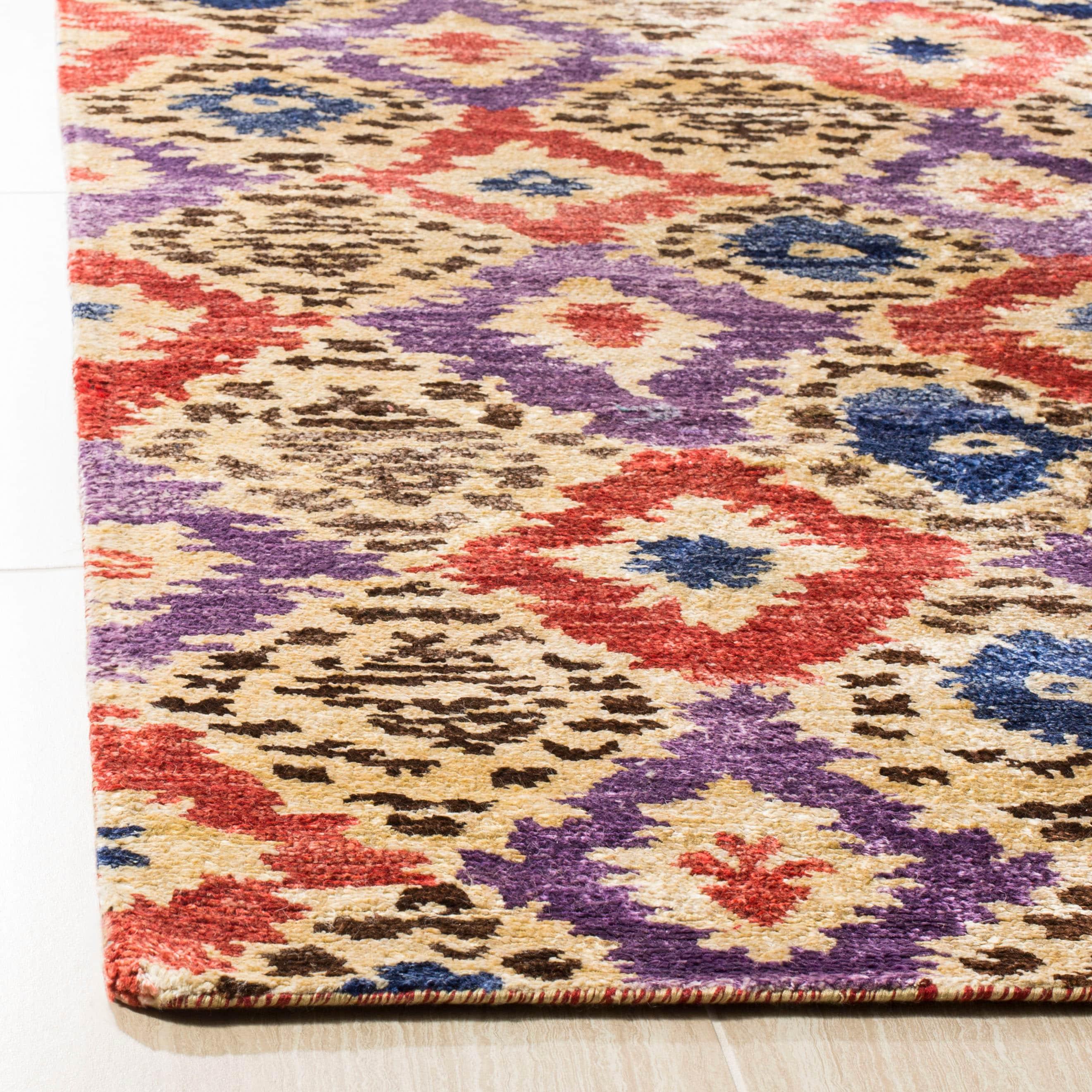 Safavieh Luxor Hand Knotted Banana Silk Geometric Rug