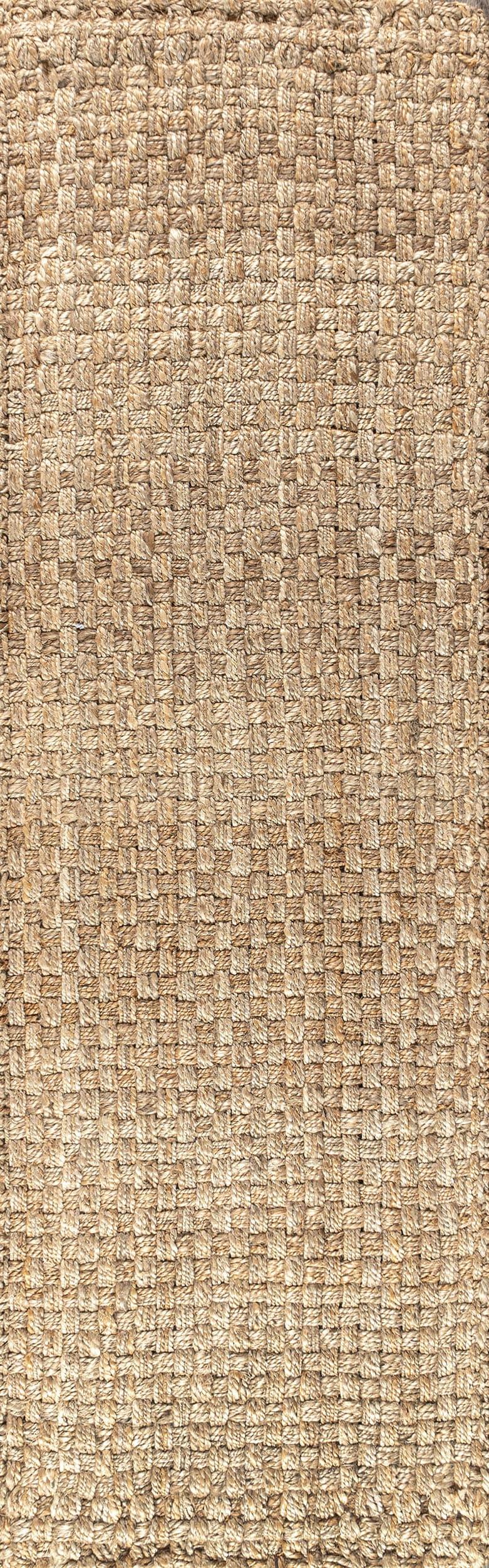2'x8' Estera Hand Woven Boucle Chunky Jute Runner Rug, Yellow - JONATHAN Y