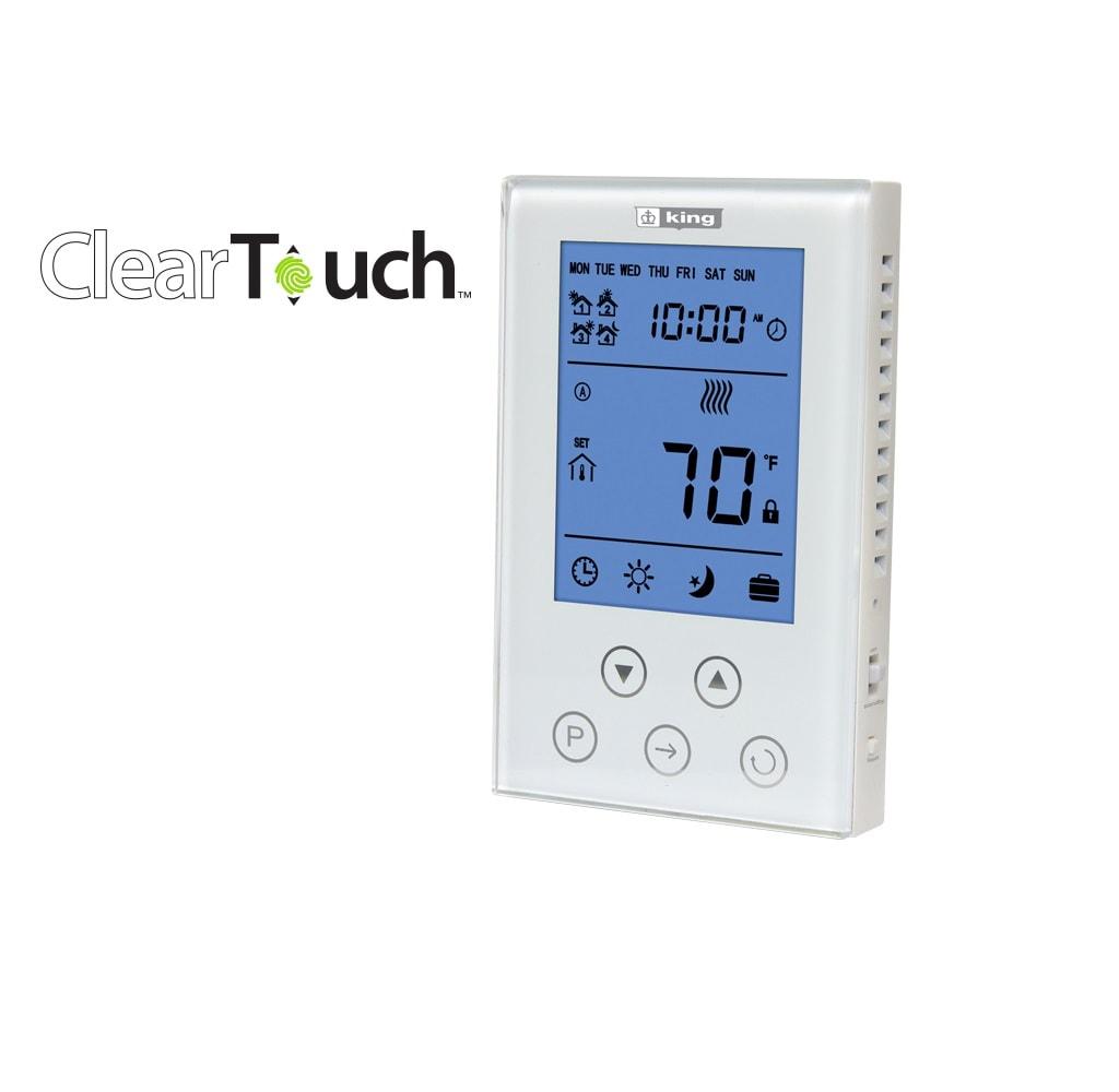 King Electric King Electric ClearTouch Smart Programmable Thermostat White