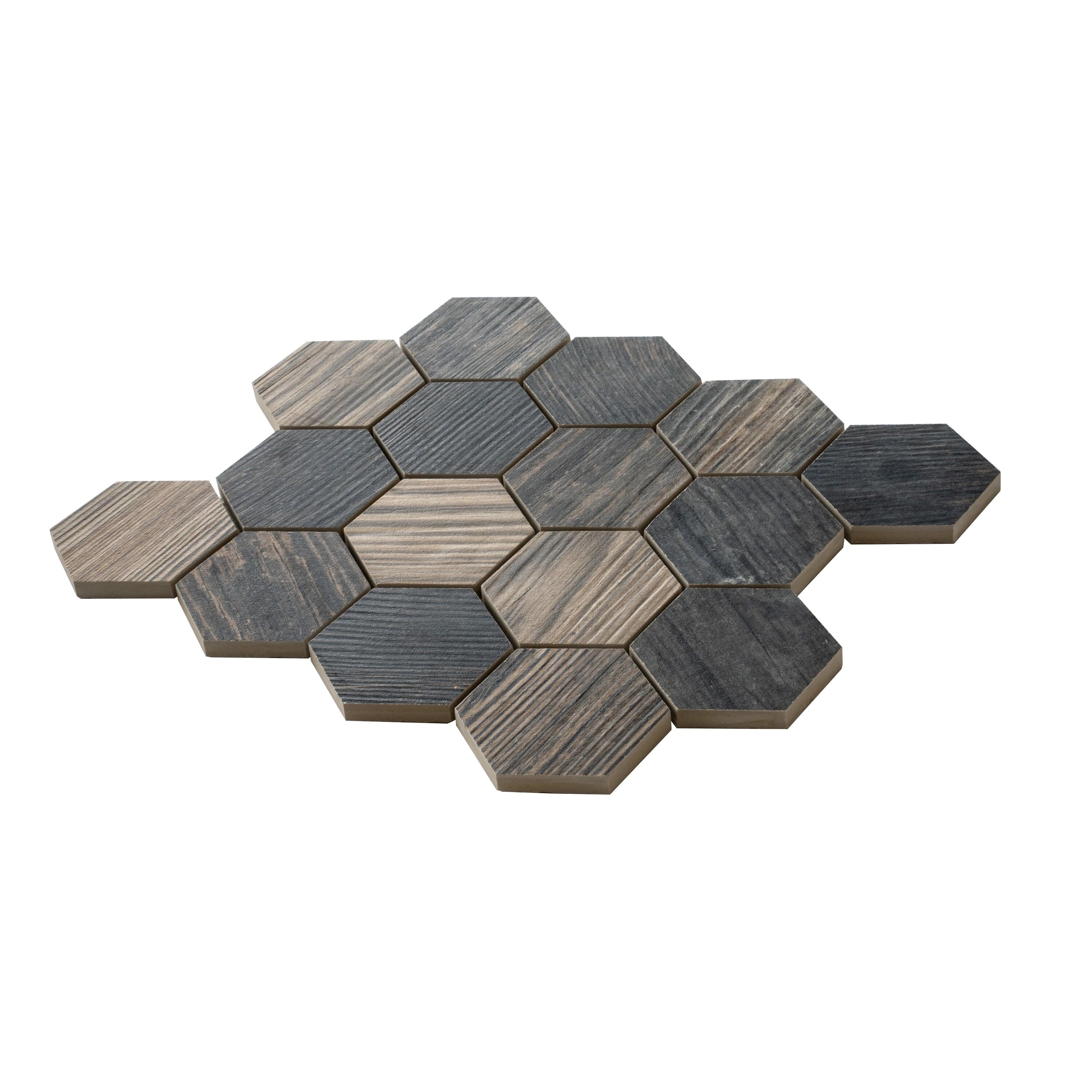 Apollo Tile  5 pack 9.8-in W x 11.8-in L Matte Ceramic Wall and Floor Mosaic Tile (4.015 Sq ft/case)