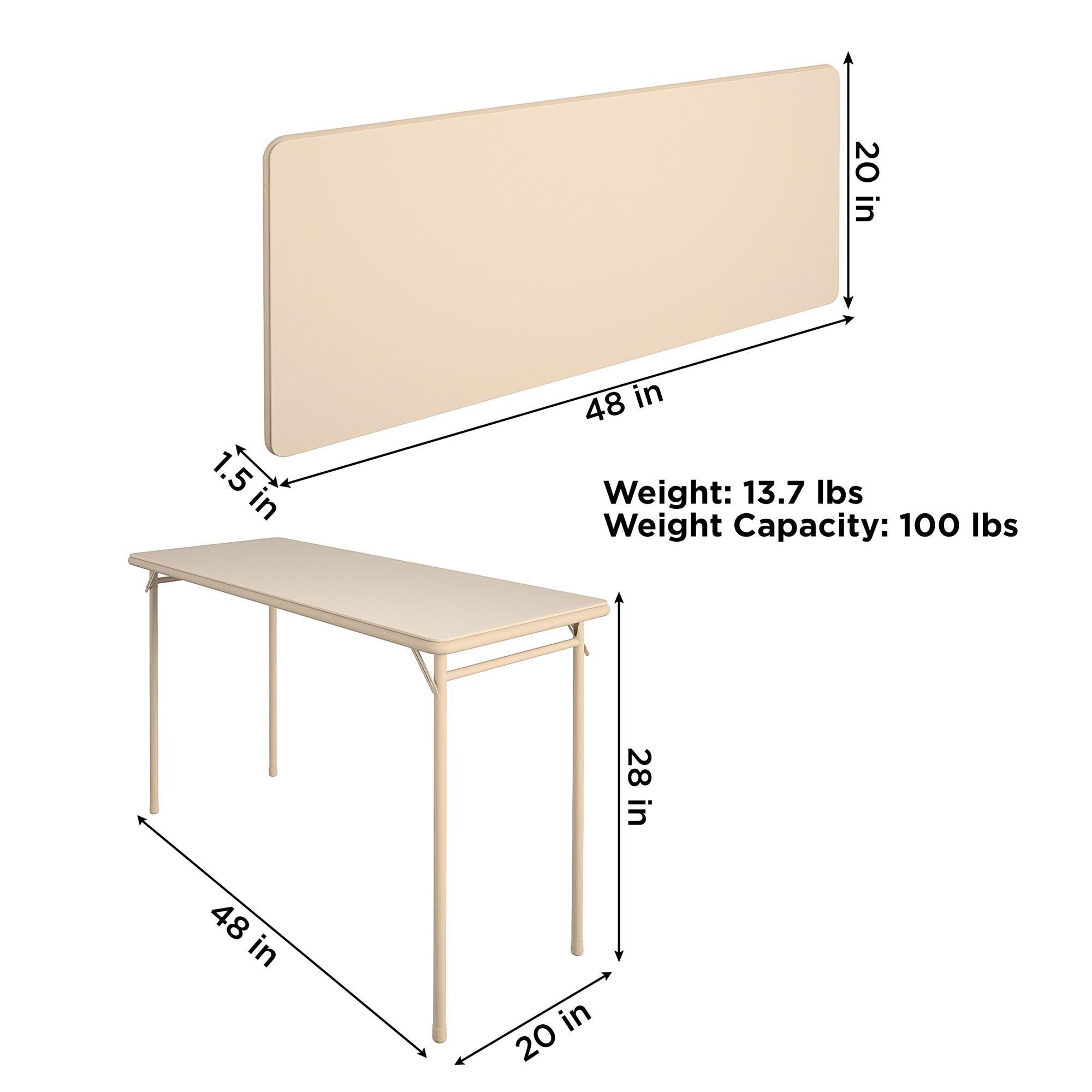 COSCO 20" x 48" Vinyl Top Serving Folding Table