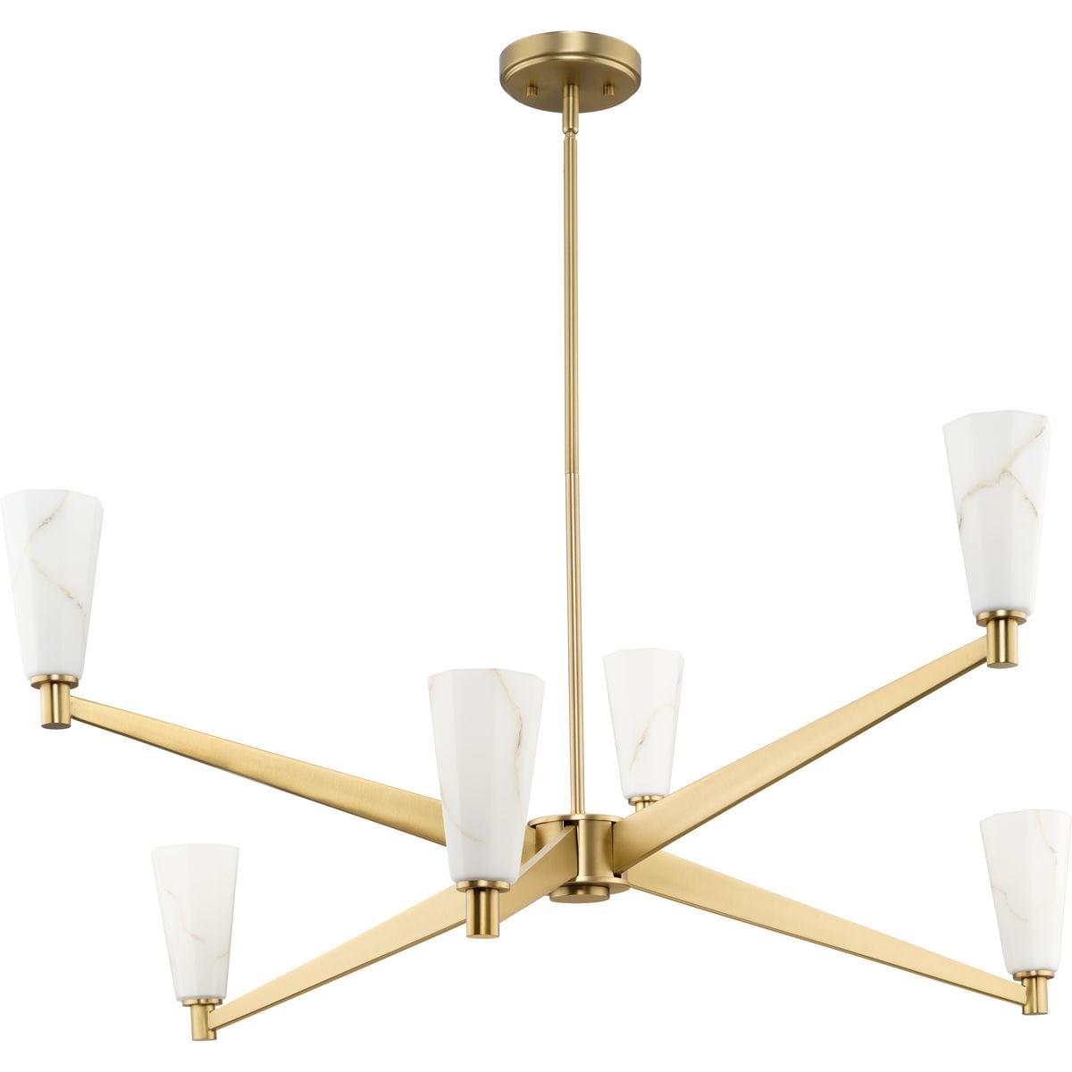 Progress Lighting Tosca 6 - Light Chandelier in  Brushed Bronze