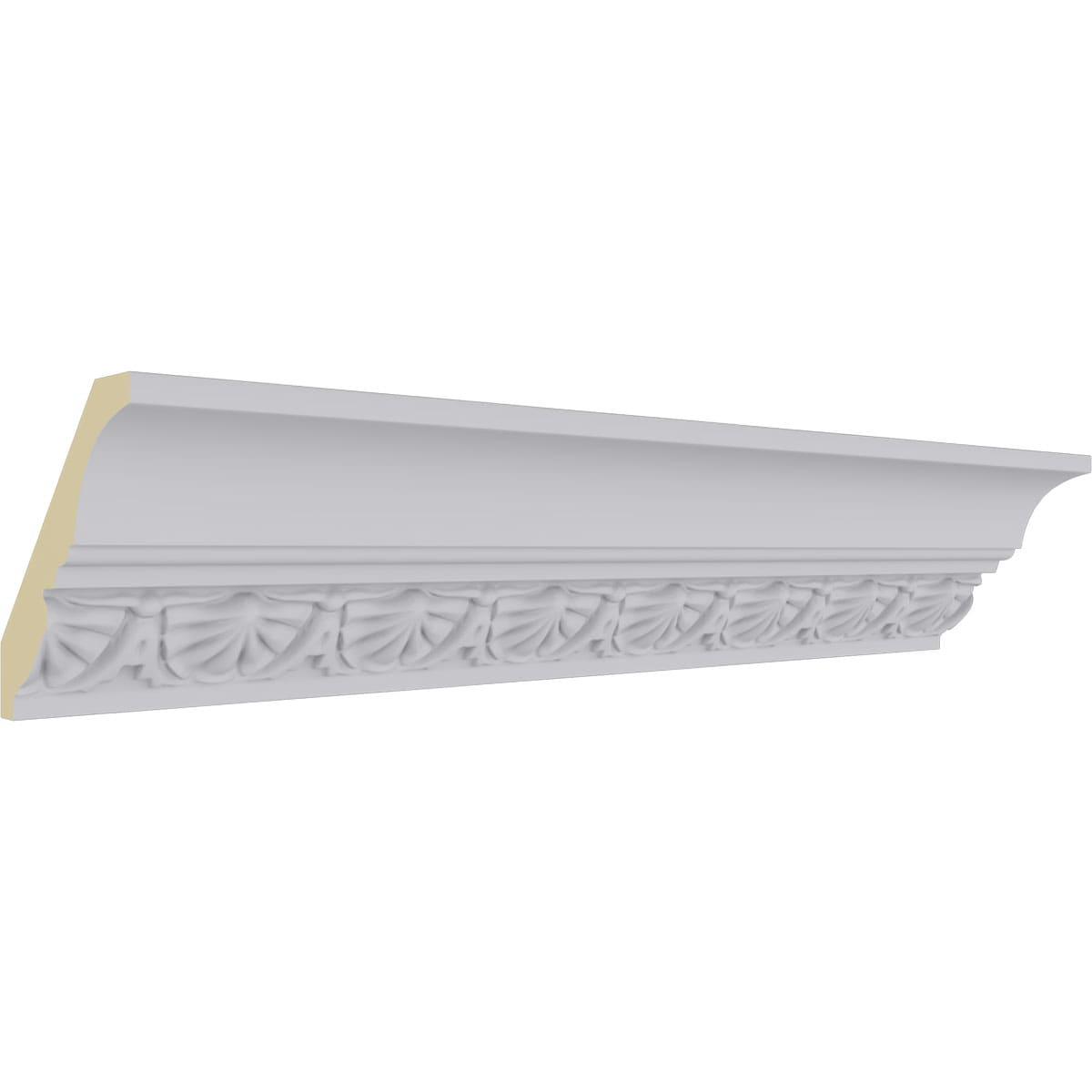 2 7/8"H x 2 3/4"P x 4"F x 94 1/2"L Shell Crown Moulding